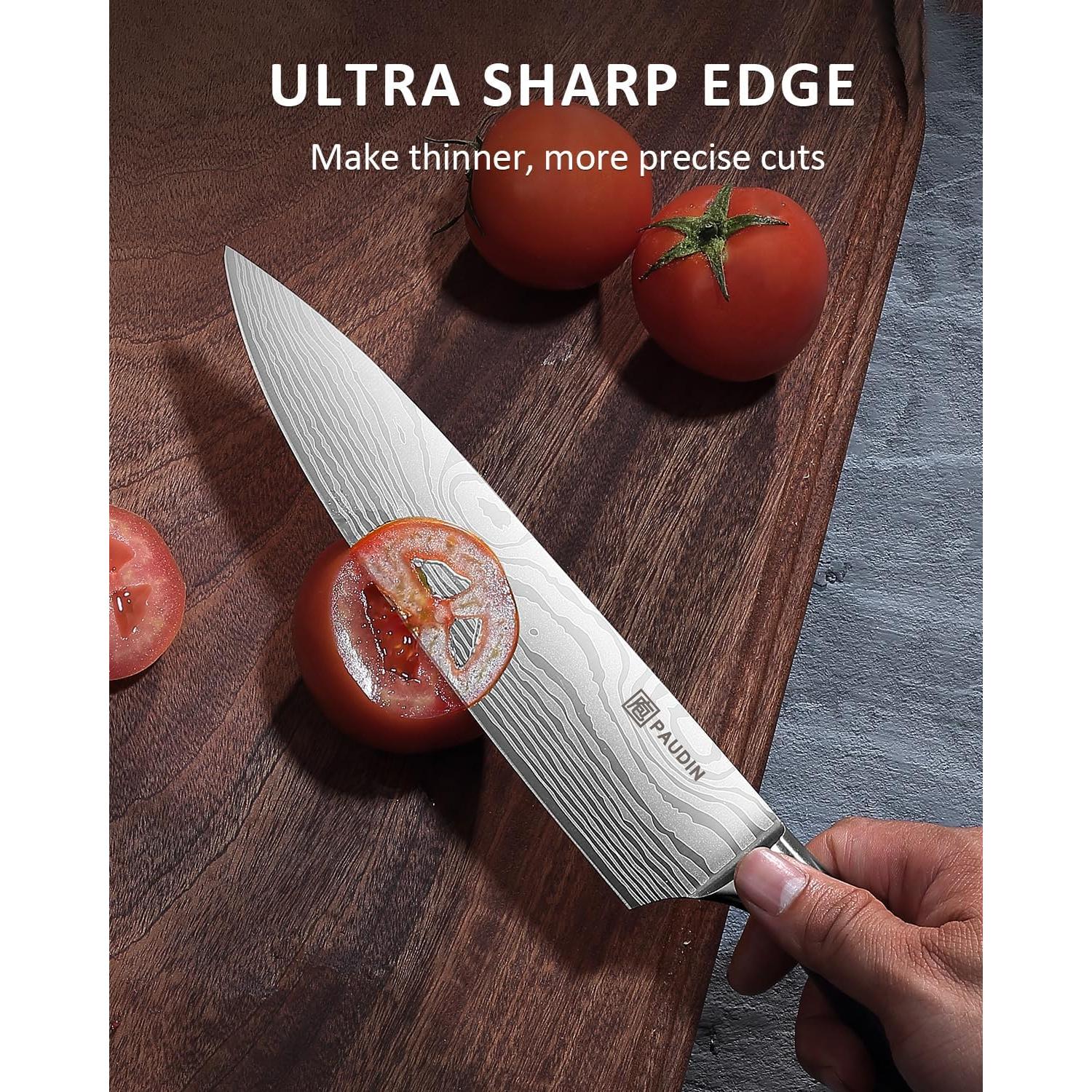 Juego de cuchillos de cocina PAUDIN 5 piezas acero inoxidable