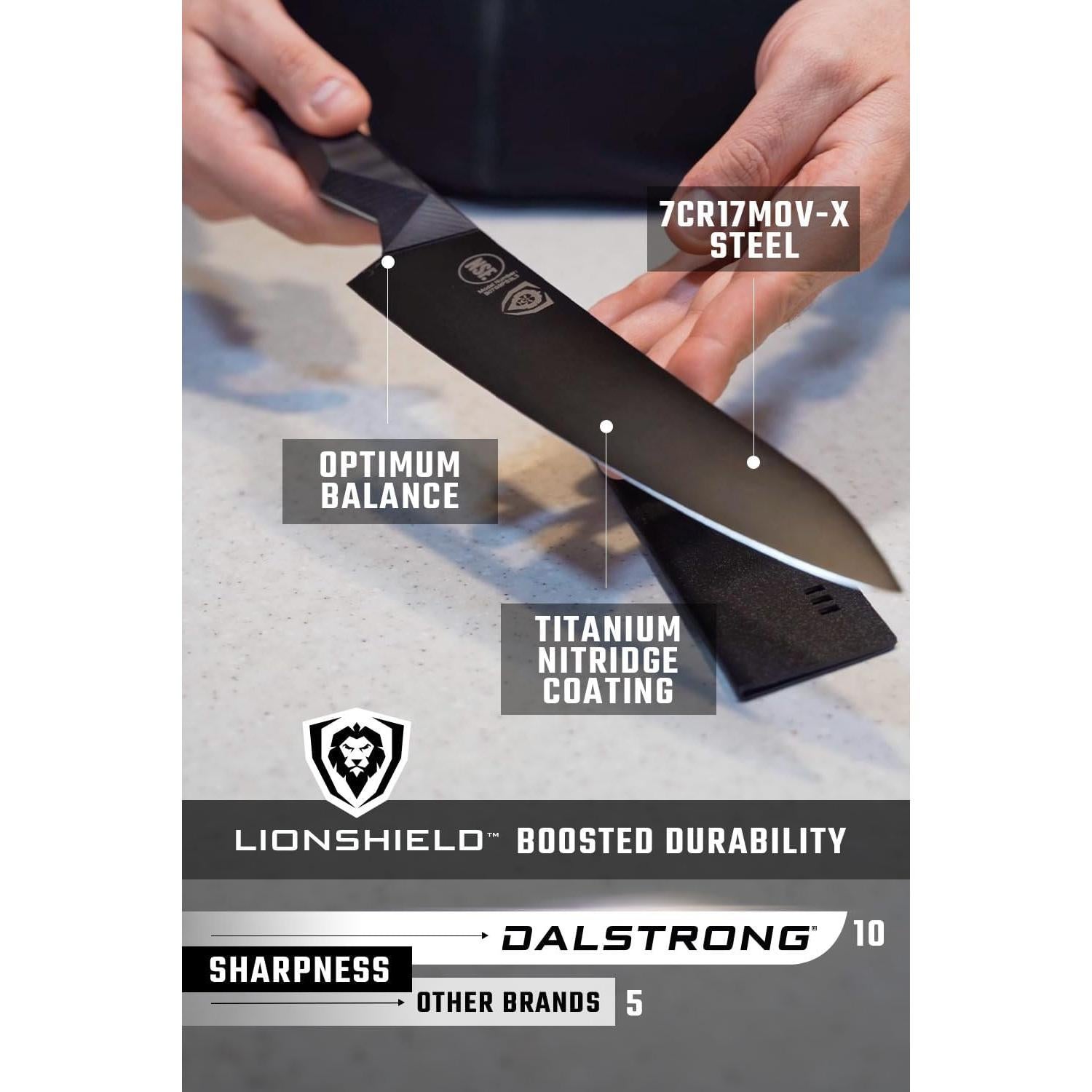 Cuchillo de Chef Dalstrong 20 cm Serie Shadow Black Acero