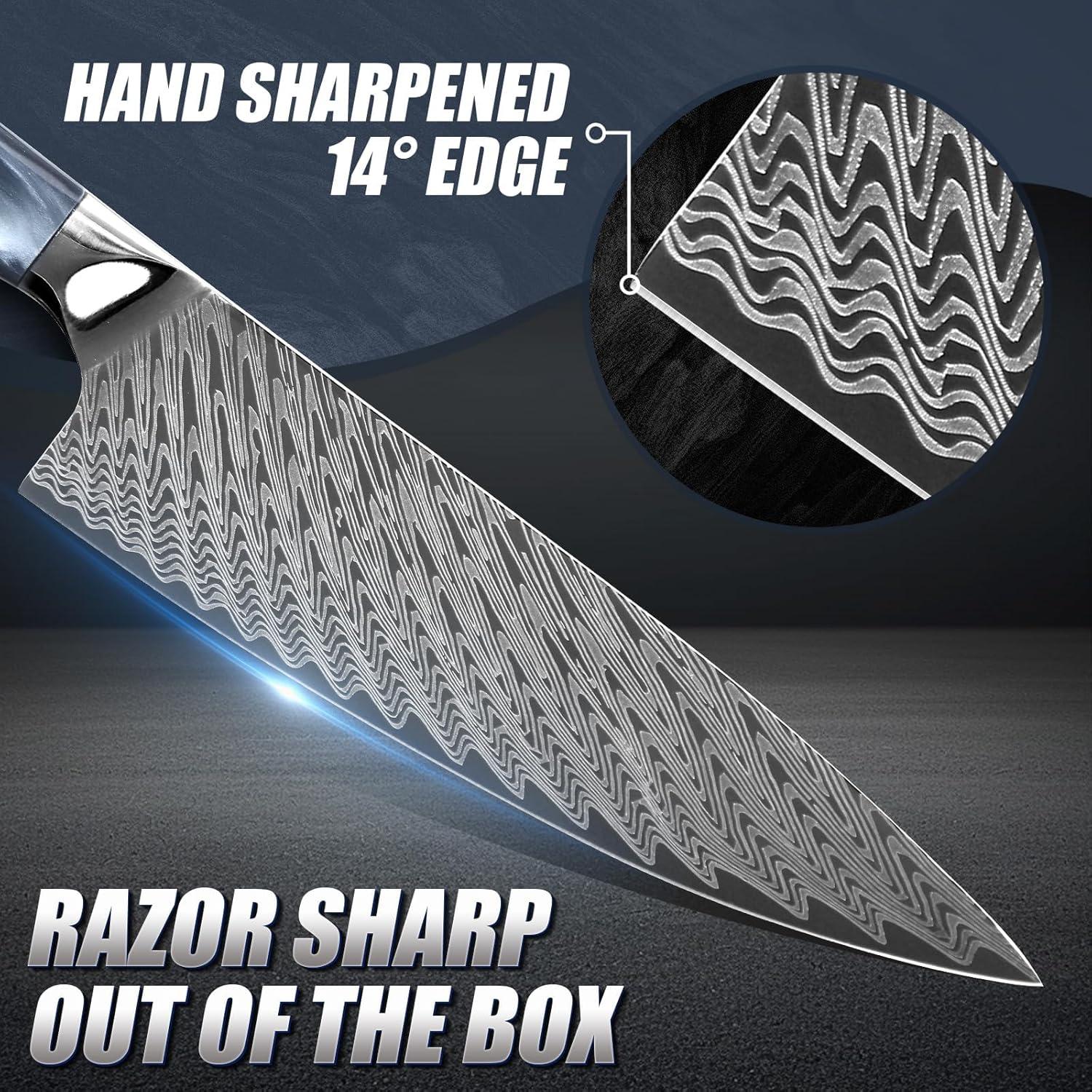 Cuchillo de Chef Huusk 20.32 cm Acero Inoxidable Ergonómico