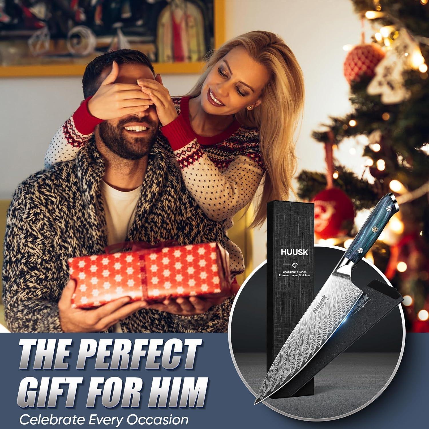 Cuchillo de Chef Huusk 20.32 cm Acero Inoxidable Ergonómico