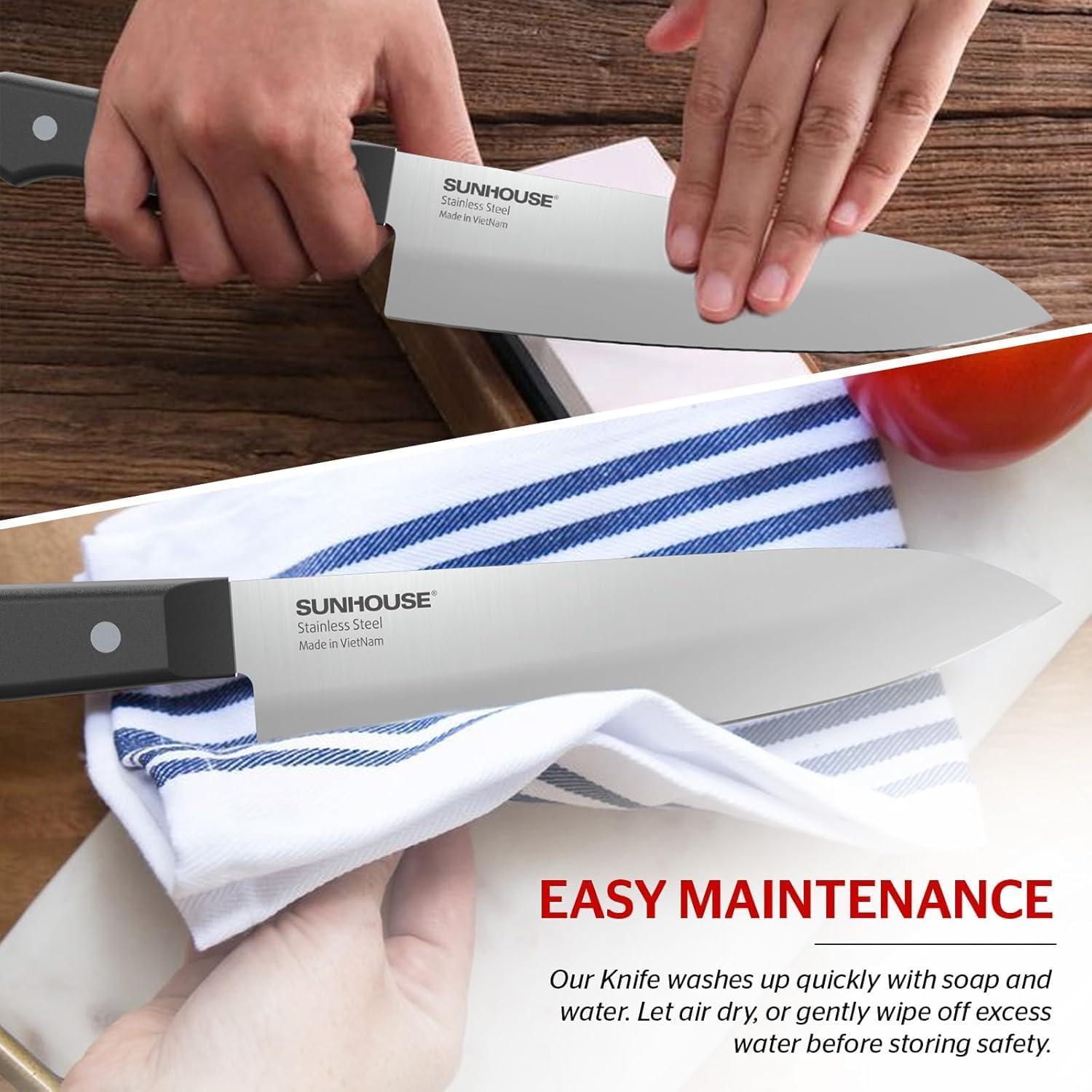 Cuchillo de Chef Sunhouse 19 cm Acero Inoxidable Afilado