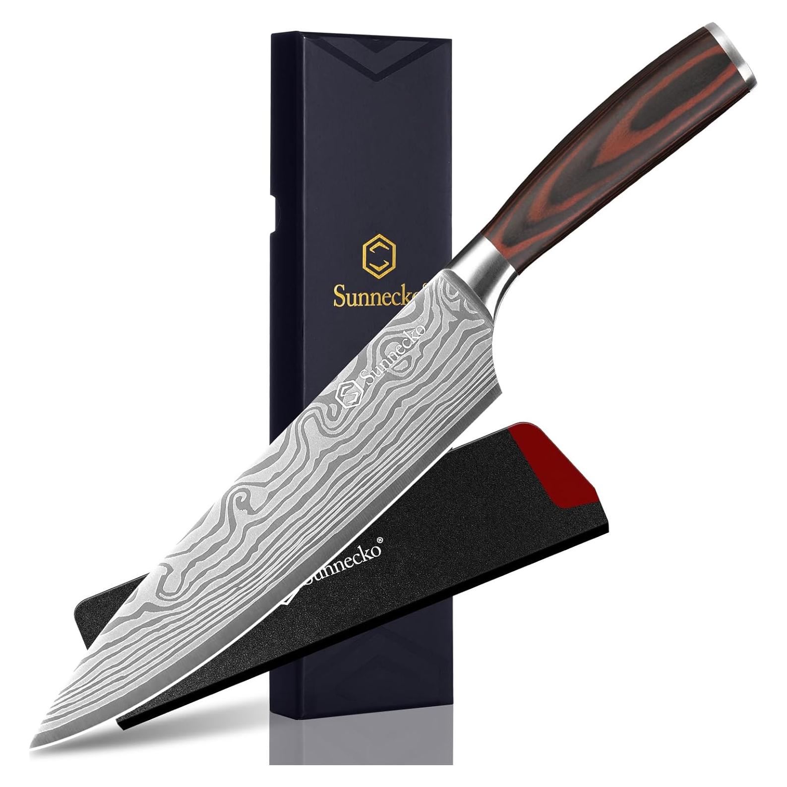 Cuchillo de Chef Sunnecko 20 cm Acero Inoxidable Ultra Afilado