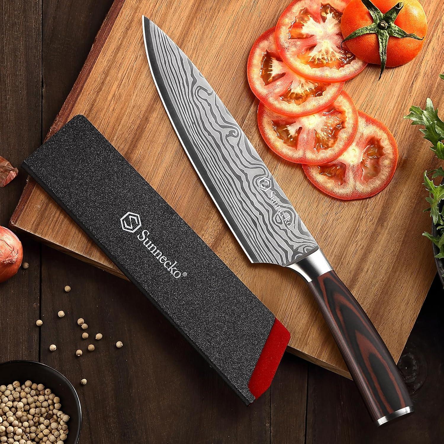 Cuchillo de Chef Sunnecko 20 cm Acero Inoxidable Ultra Afilado