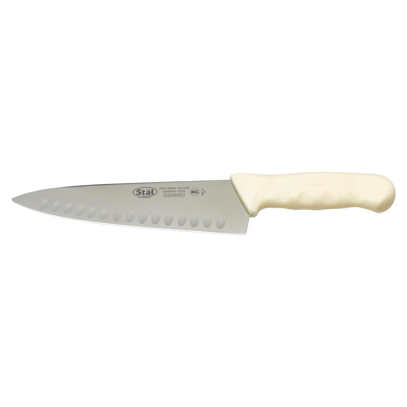 Cuchillo de Chef Winco KWP-81 20.3 cm Acero Inoxidable Blanco