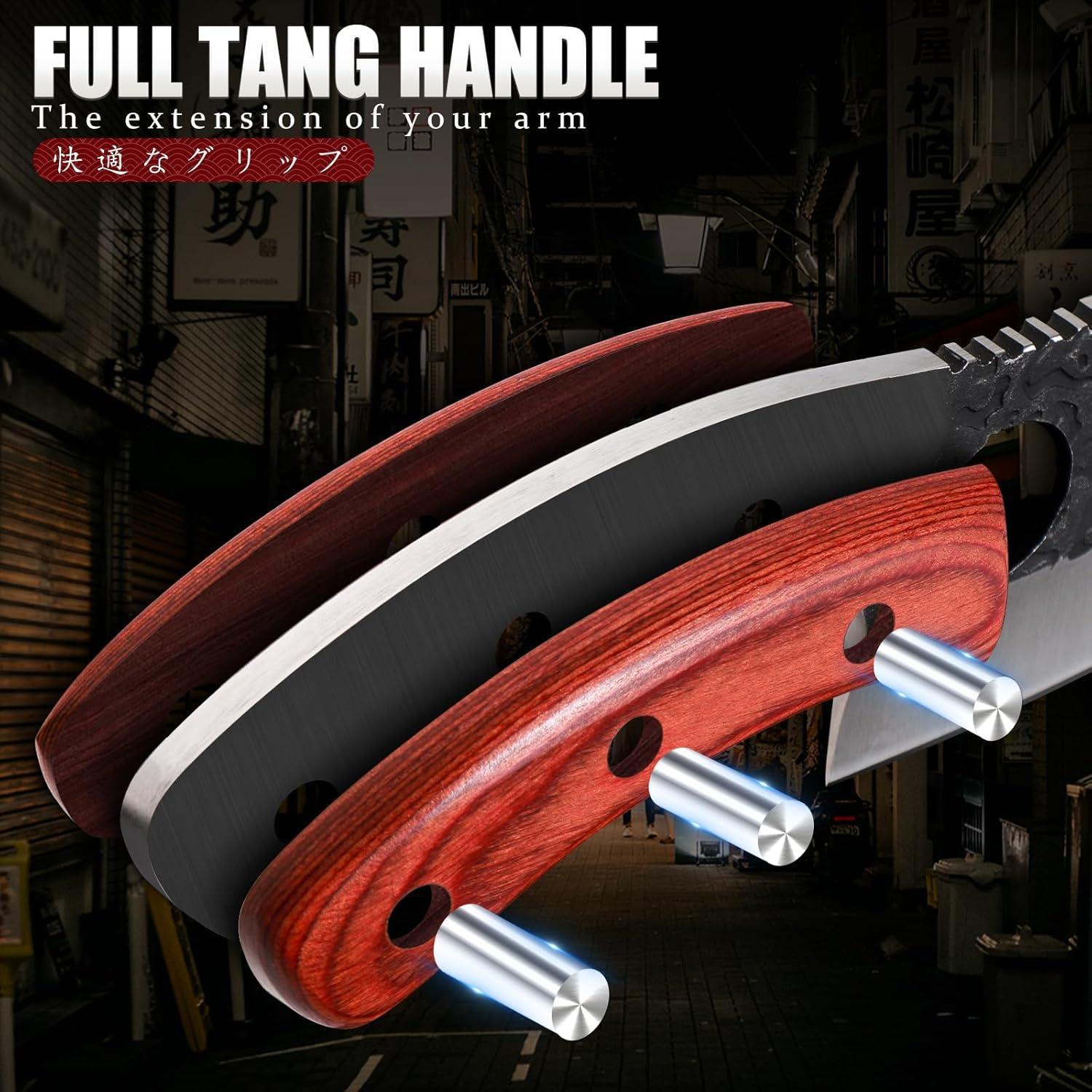 Juego de cuchillos de carnicero Huusk 3 piezas acero carbono