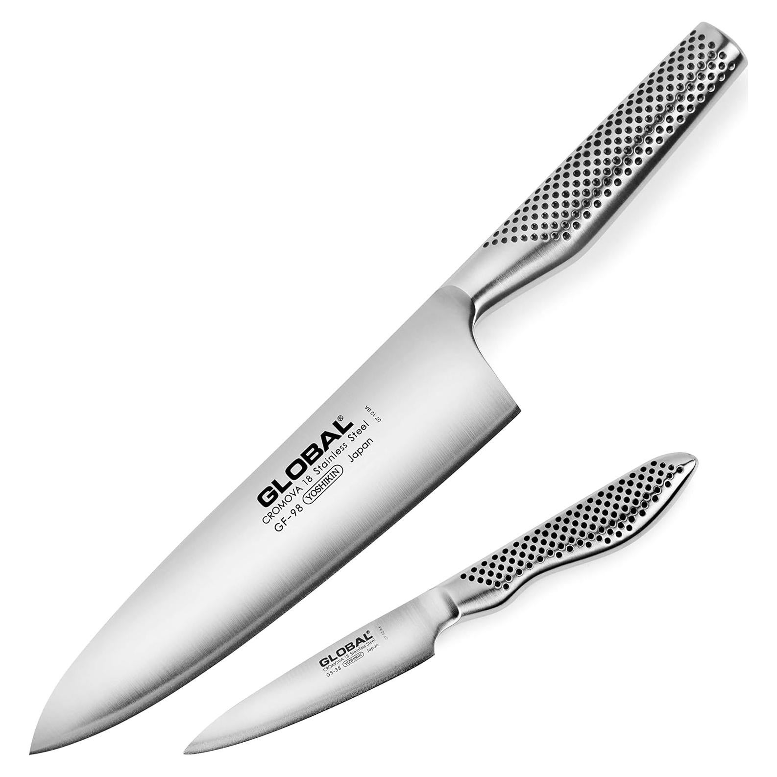 Conjunto de cuchillos Global 2 piezas - Chef 20 cm y Pelar 8.9 cm