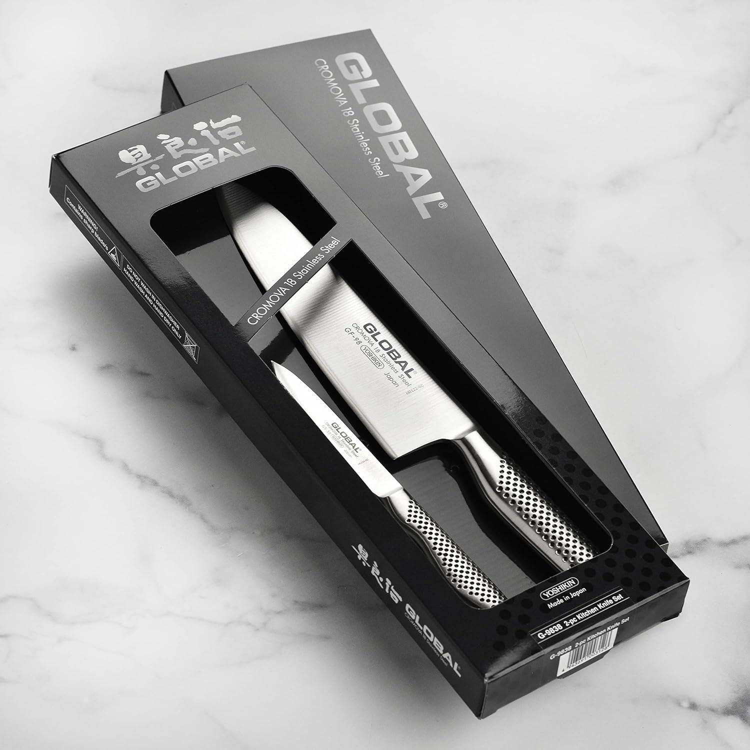 Conjunto de cuchillos Global 2 piezas - Chef 20 cm y Pelar 8.9 cm