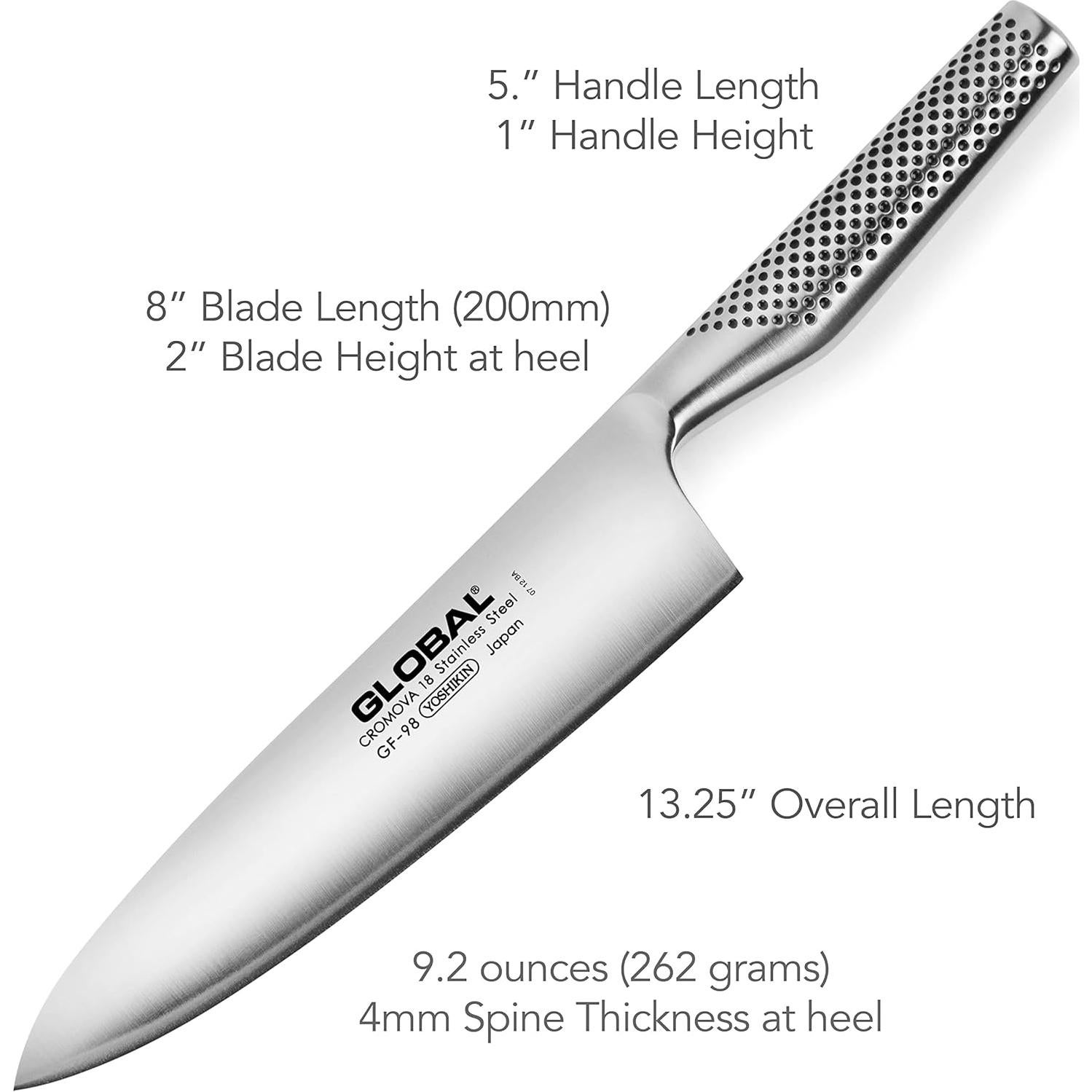 Conjunto de cuchillos Global 2 piezas - Chef 20 cm y Pelar 8.9 cm