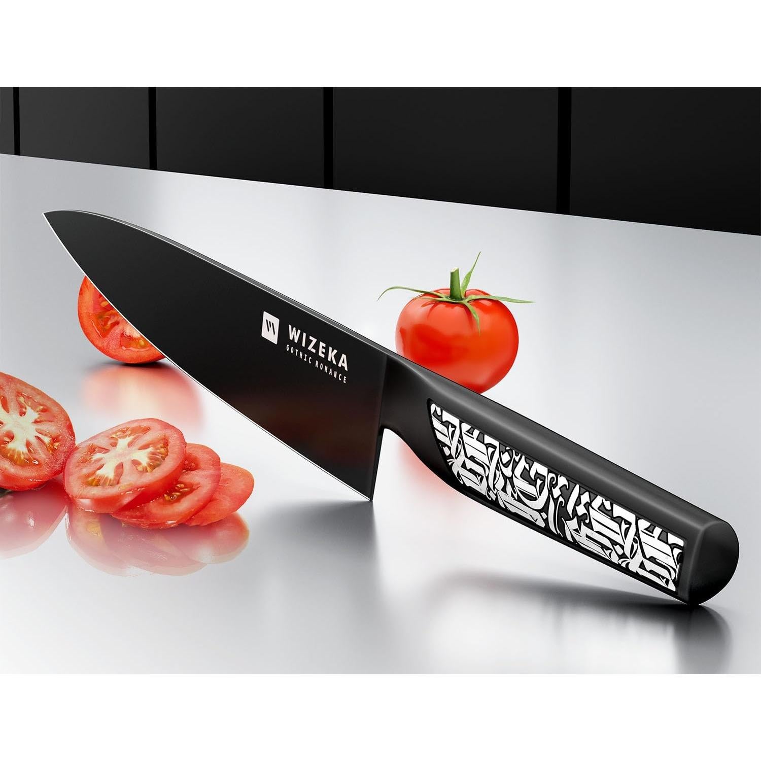 Cuchillo de Chef WIZEKA 20 cm Acero Inoxidable Ergonómico