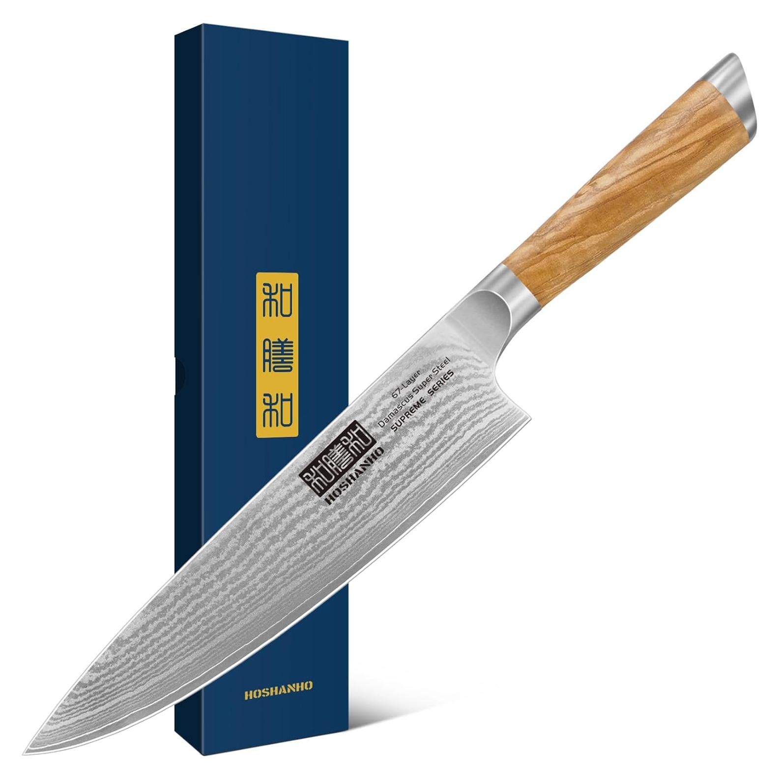 Cuchillo de Chef HOSHANHO Damasco 20.32 cm Acero 67 Capas