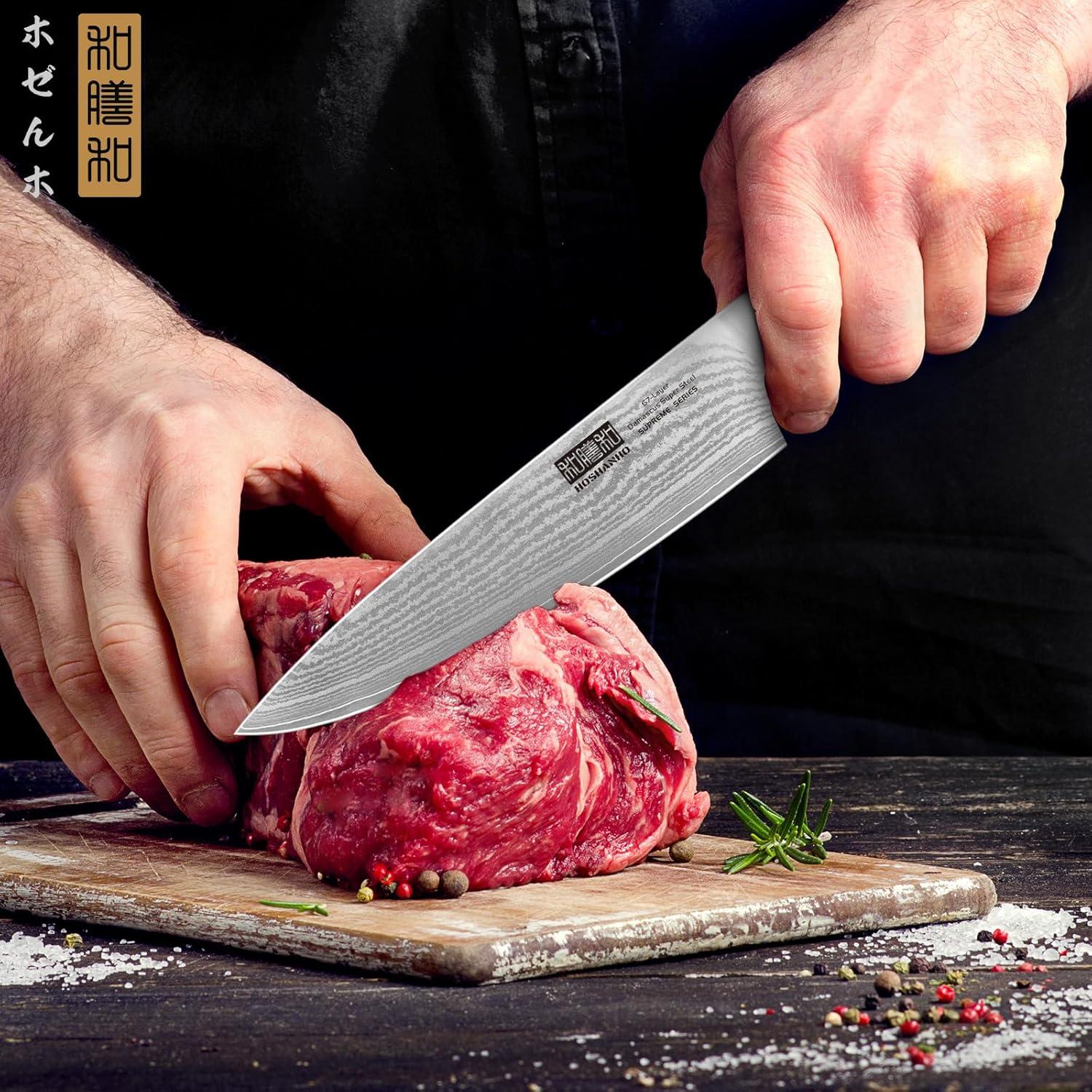 Cuchillo de Chef HOSHANHO Damasco 20.32 cm Acero 67 Capas