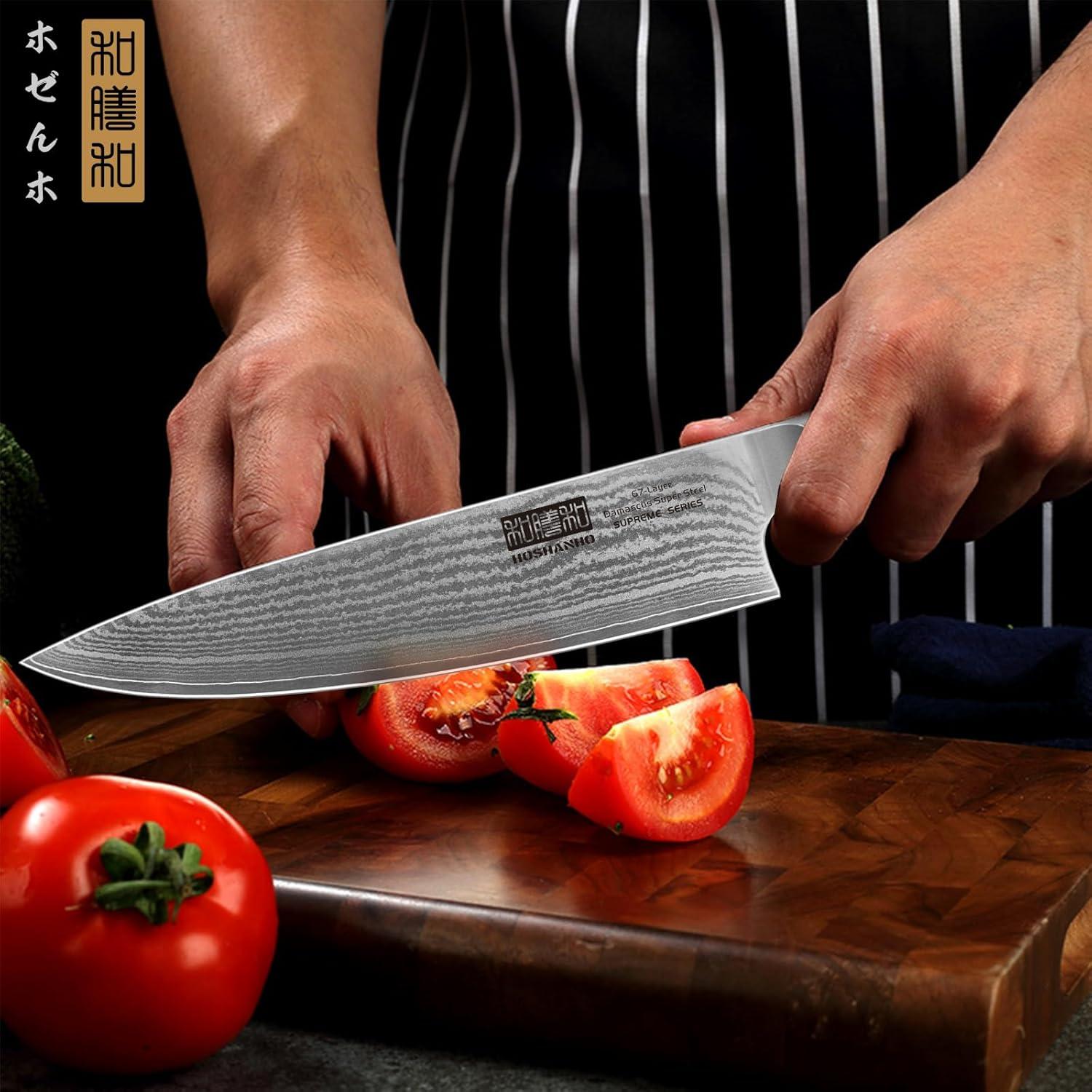 Cuchillo de Chef HOSHANHO Damasco 20.32 cm Acero 67 Capas