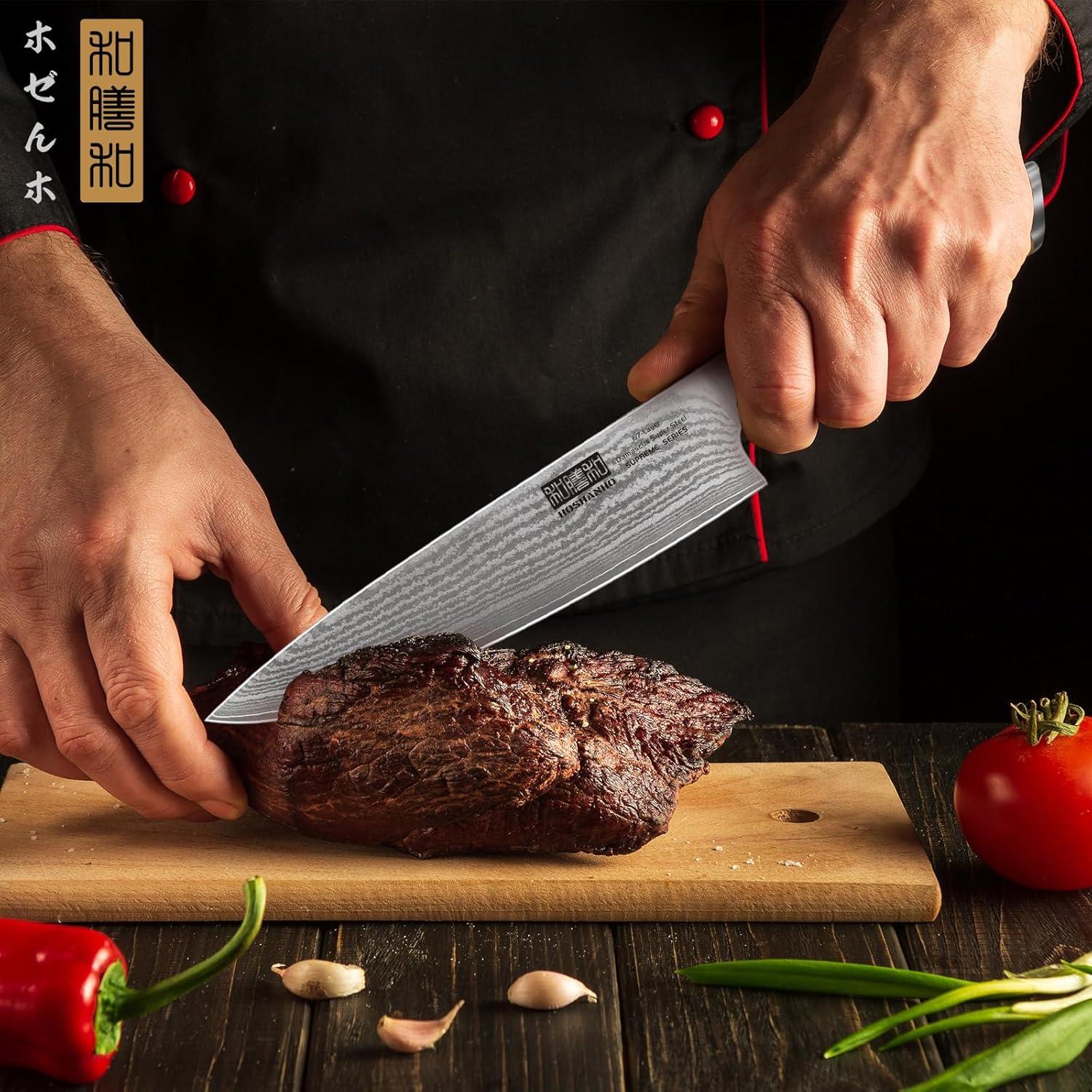 Cuchillo de Chef HOSHANHO Damasco 20.32 cm Acero 67 Capas