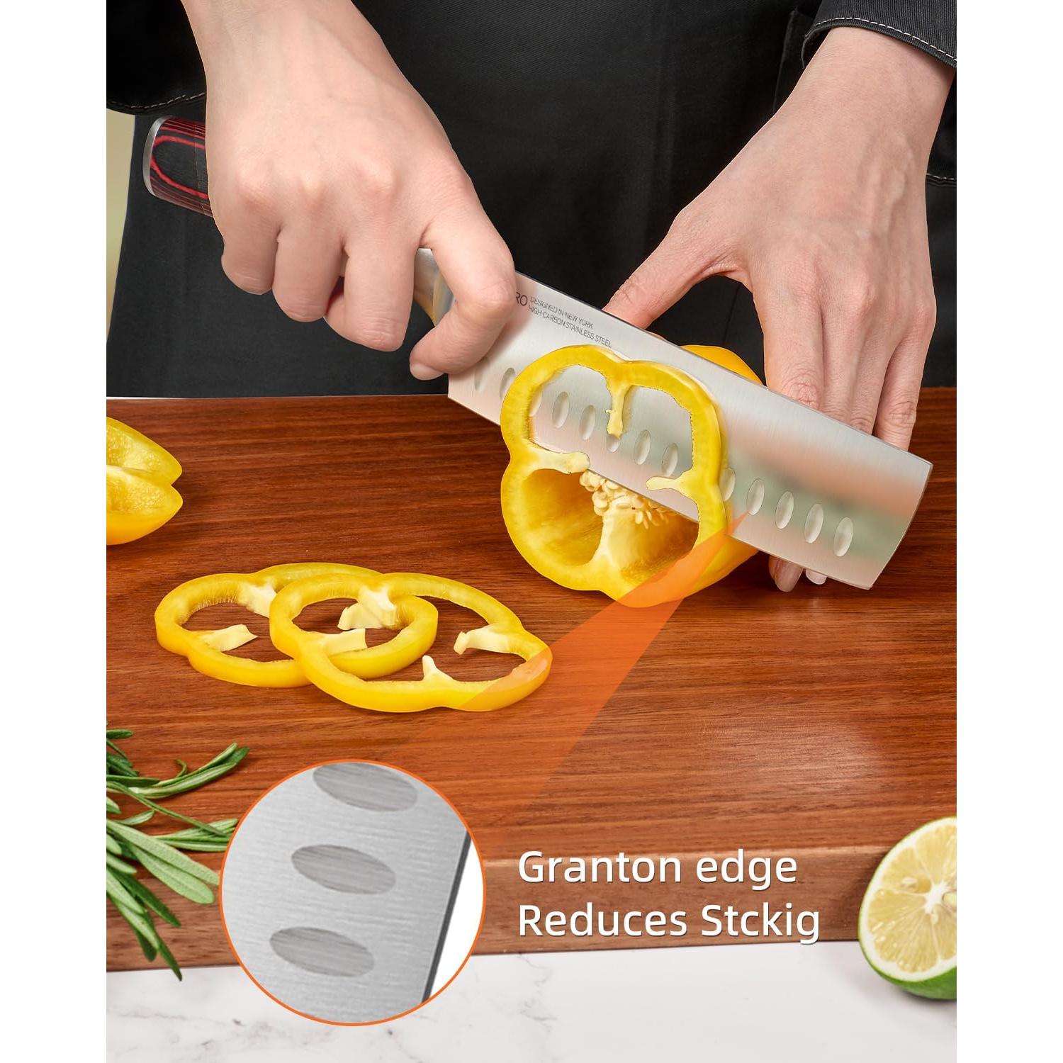 Cuchillo Chef Nakiri KnifeSaga 2025 17.78 cm Acero Inoxidable