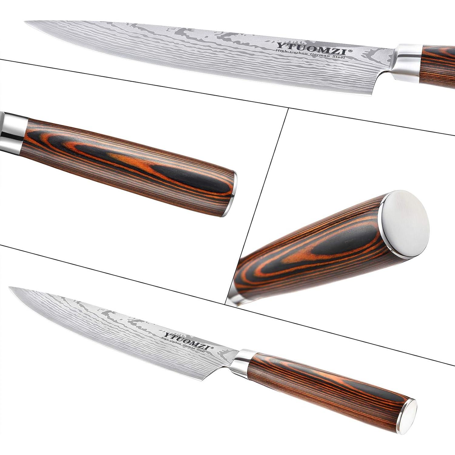 Cuchillo de Chef Ytuomzi 20.32 cm Acero Inoxidable Afilado