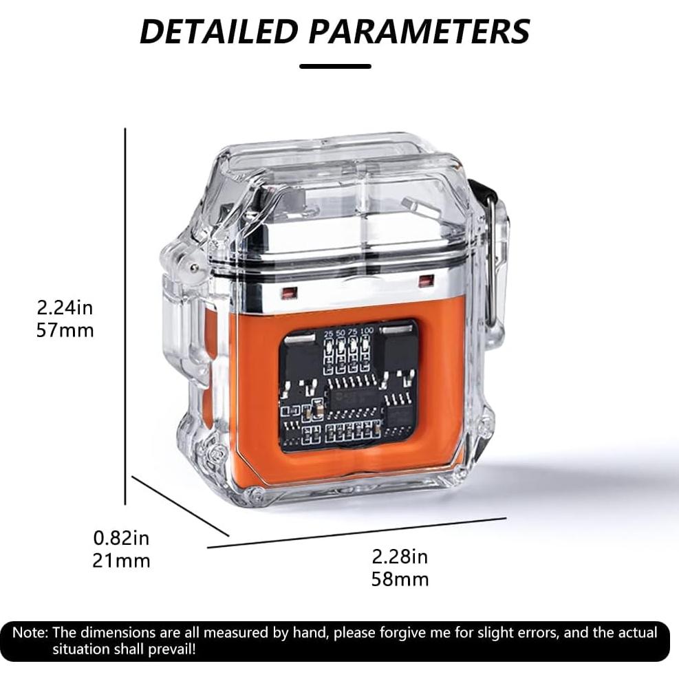 Encendedor Eléctrico GADATOP Doble Arco Recargable Naranja