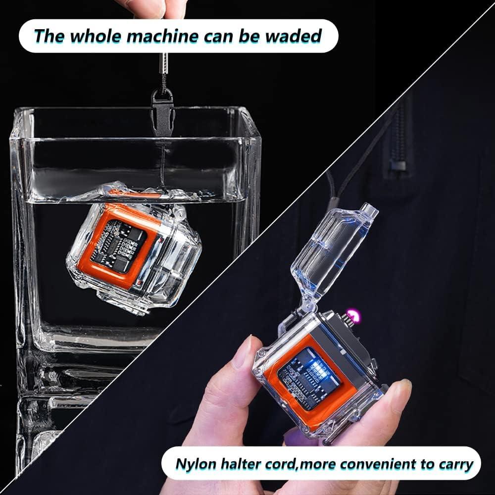 Encendedor Eléctrico GADATOP Doble Arco Recargable Naranja