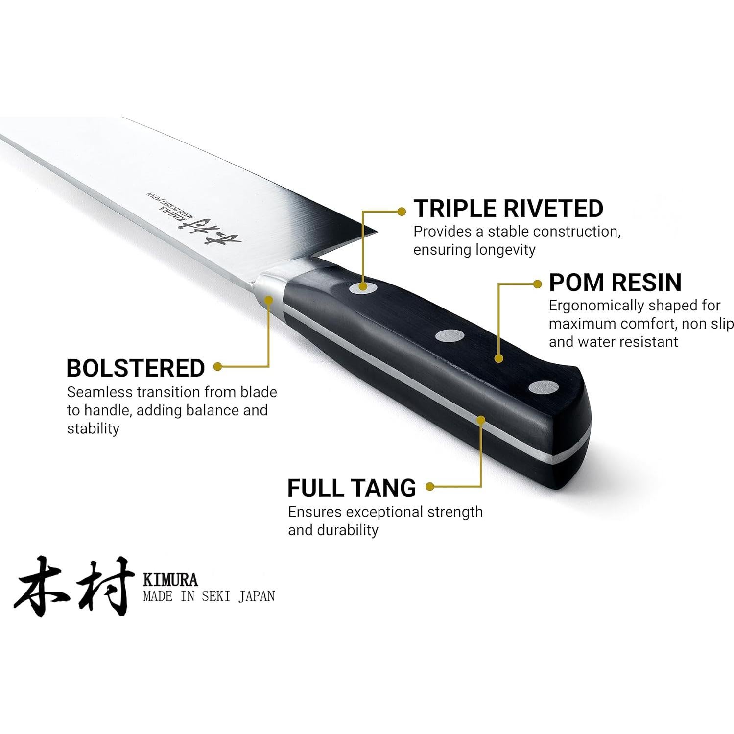 Cuchillo de Chef Kimura Gyuto 20 cm Acero Inoxidable Japonés