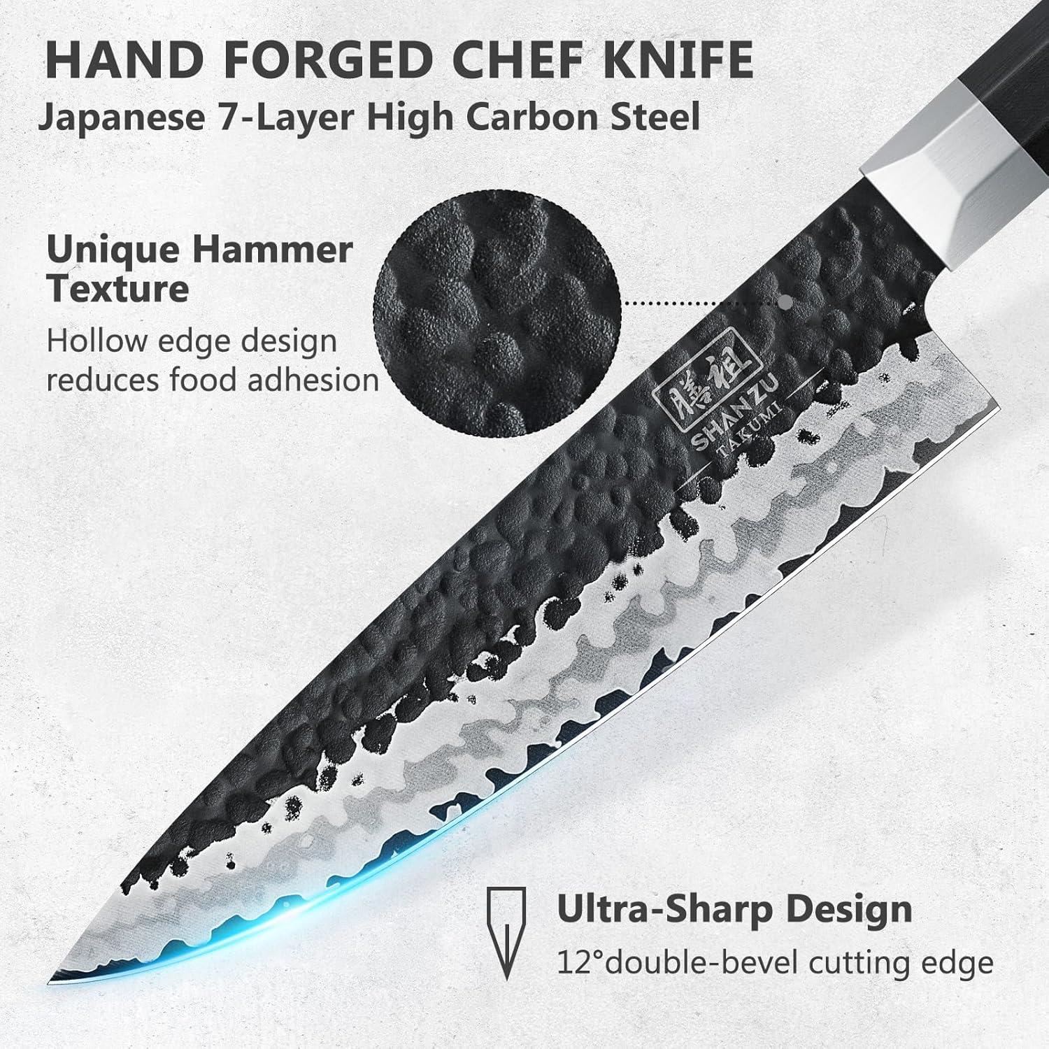 Cuchillo de Chef Japonés SHAN ZU 20.3 cm Acero 10Cr15MoV