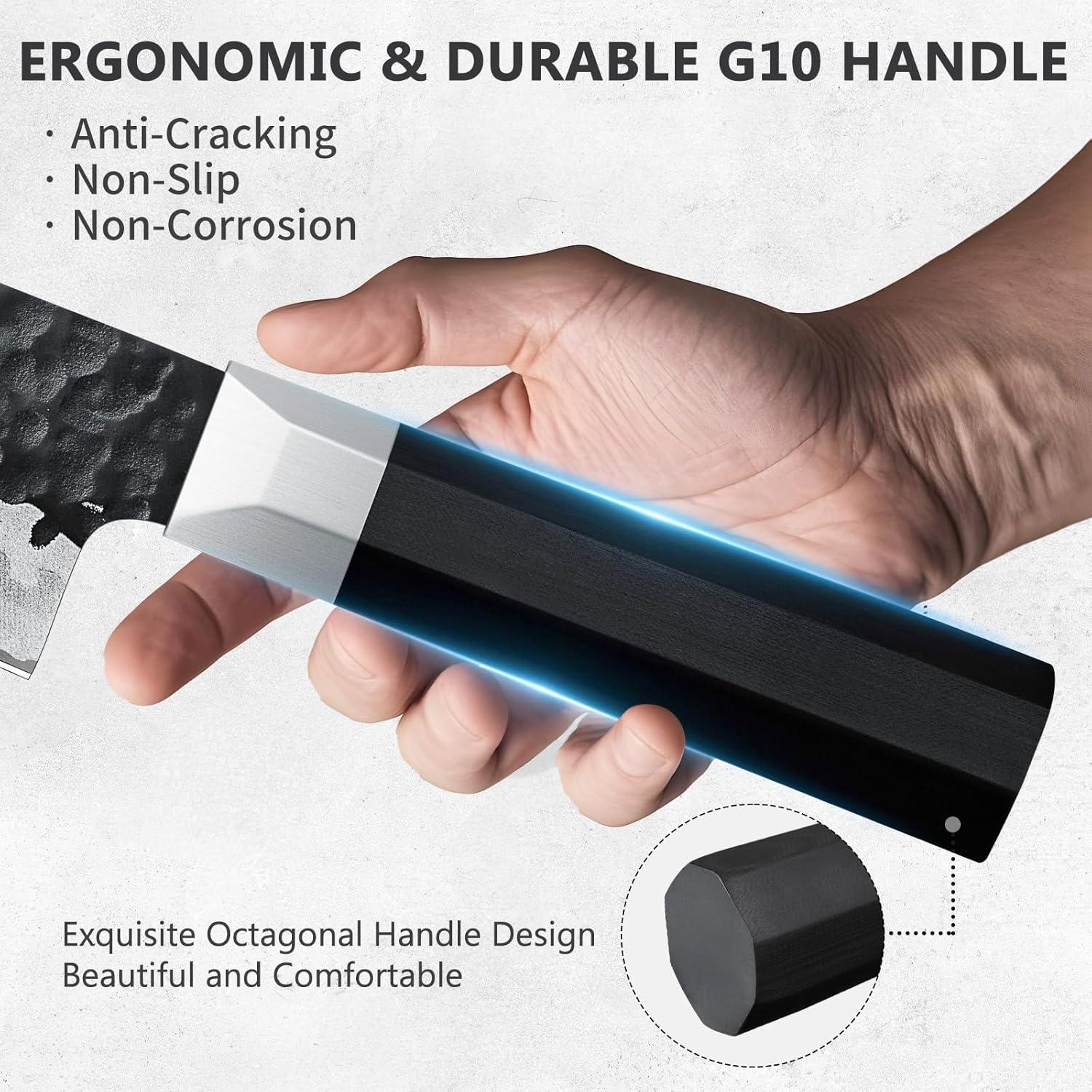 Cuchillo de Chef Japonés SHAN ZU 20.3 cm Acero 10Cr15MoV