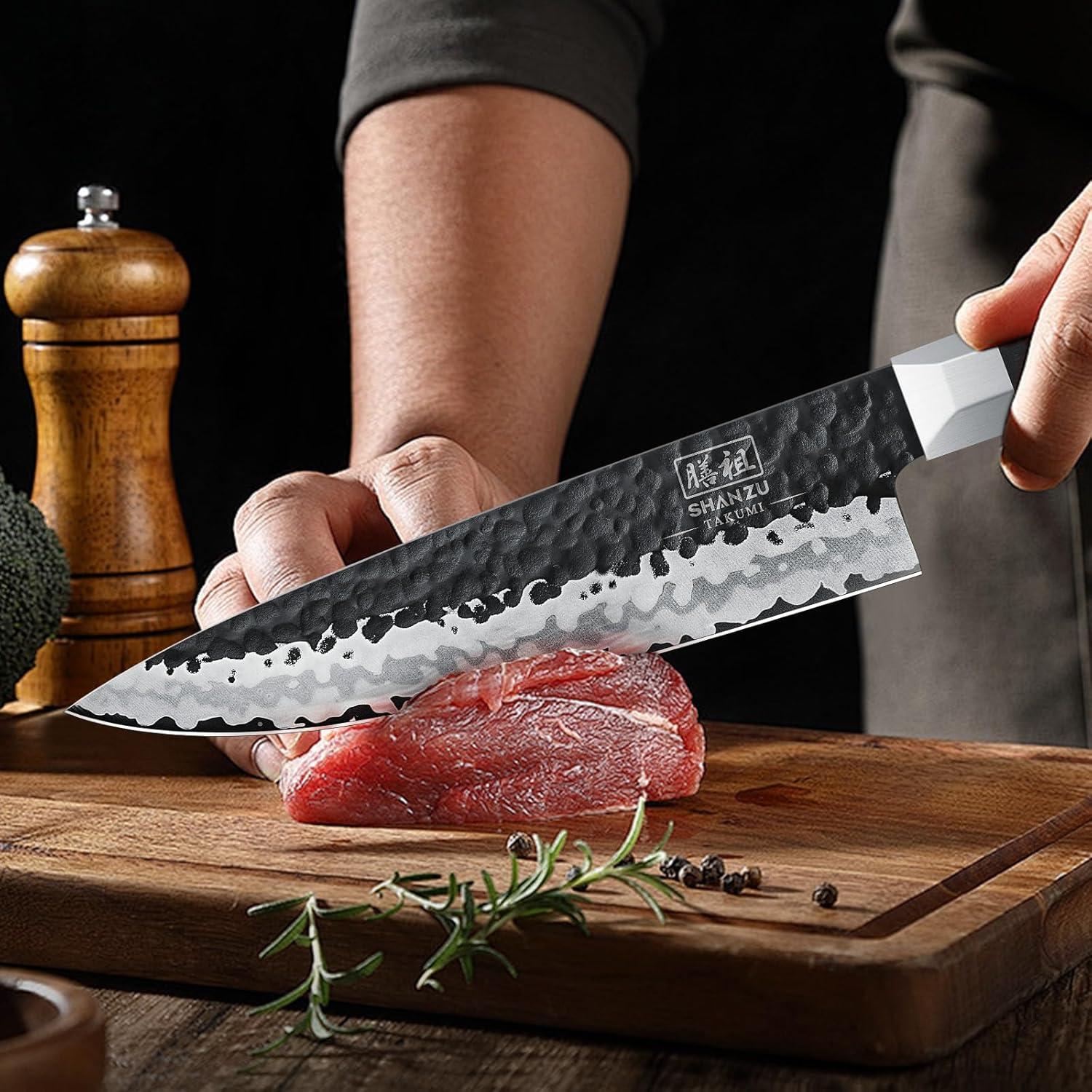 Cuchillo de Chef Japonés SHAN ZU 20.3 cm Acero 10Cr15MoV