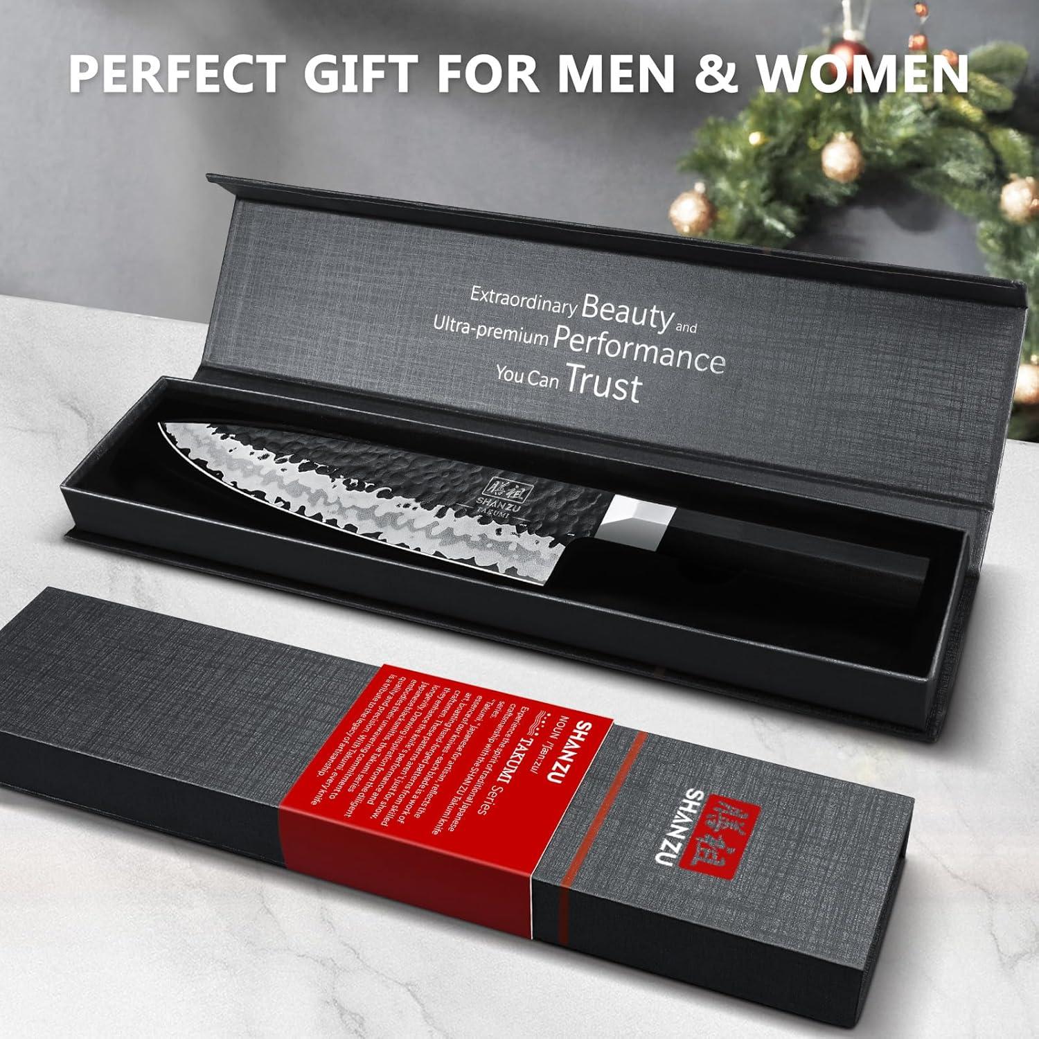 Cuchillo de Chef Japonés SHAN ZU 20.3 cm Acero 10Cr15MoV