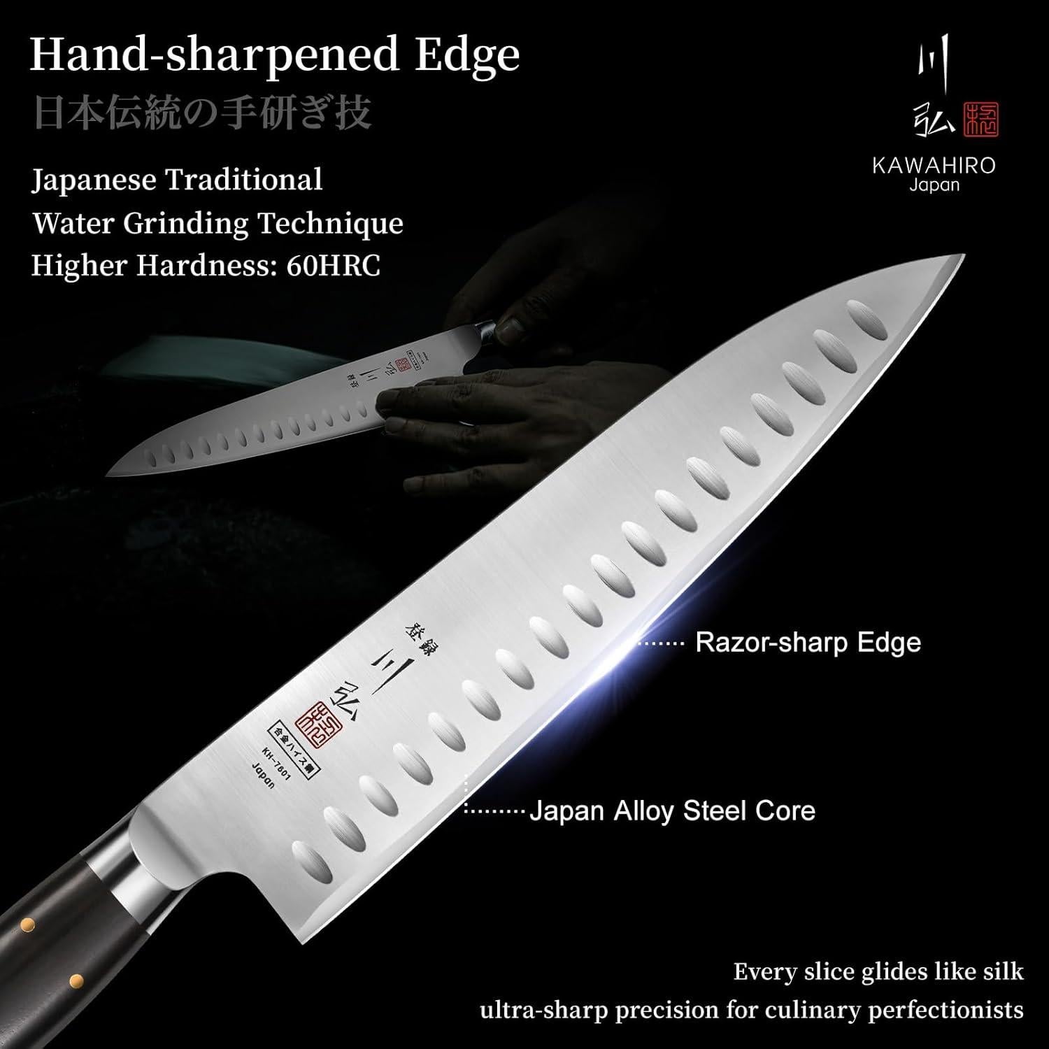 Cuchillo de Chef KAWAHIRO 21 cm Acero Japonés Hecho a Mano