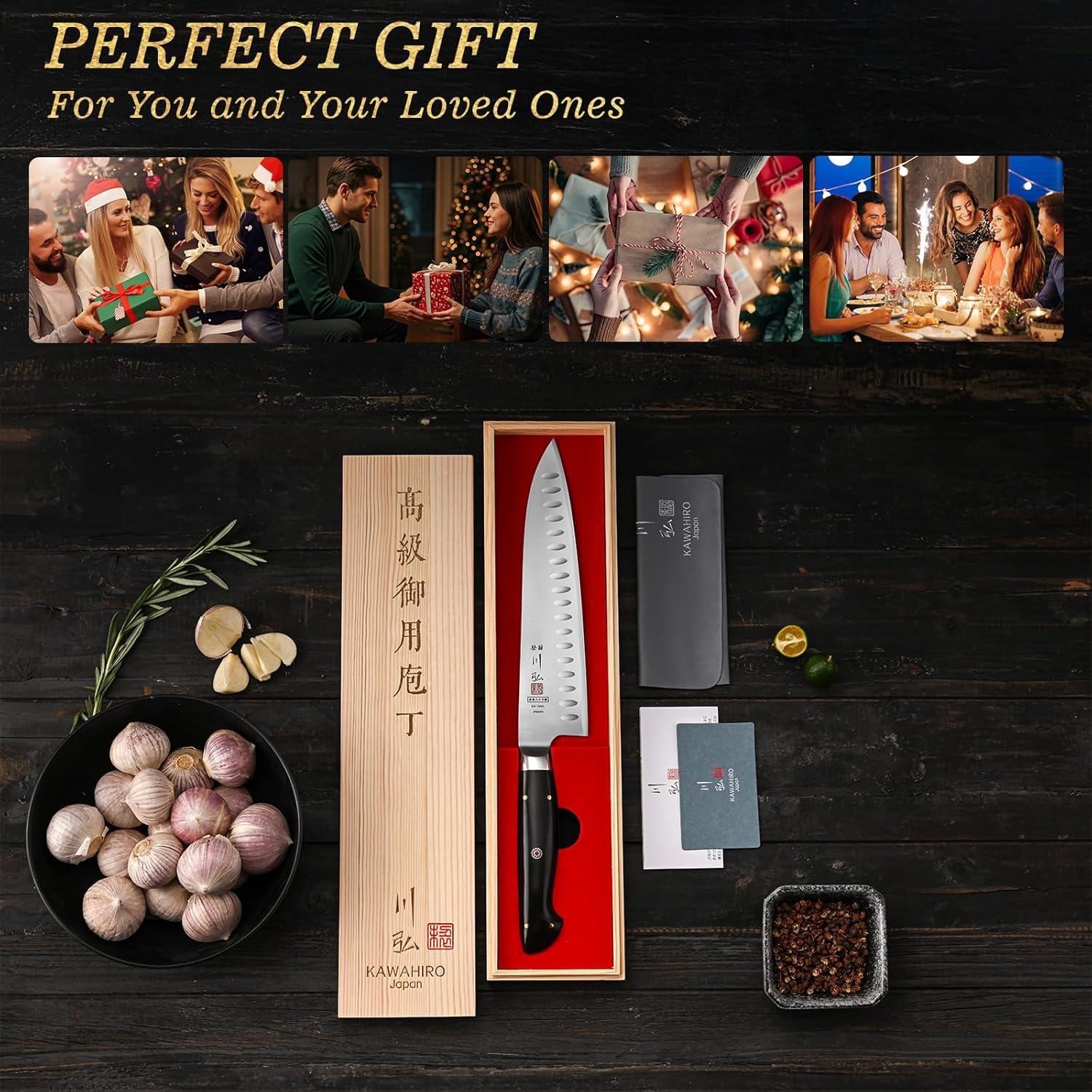 Cuchillo de Chef KAWAHIRO 21 cm Acero Japonés Hecho a Mano