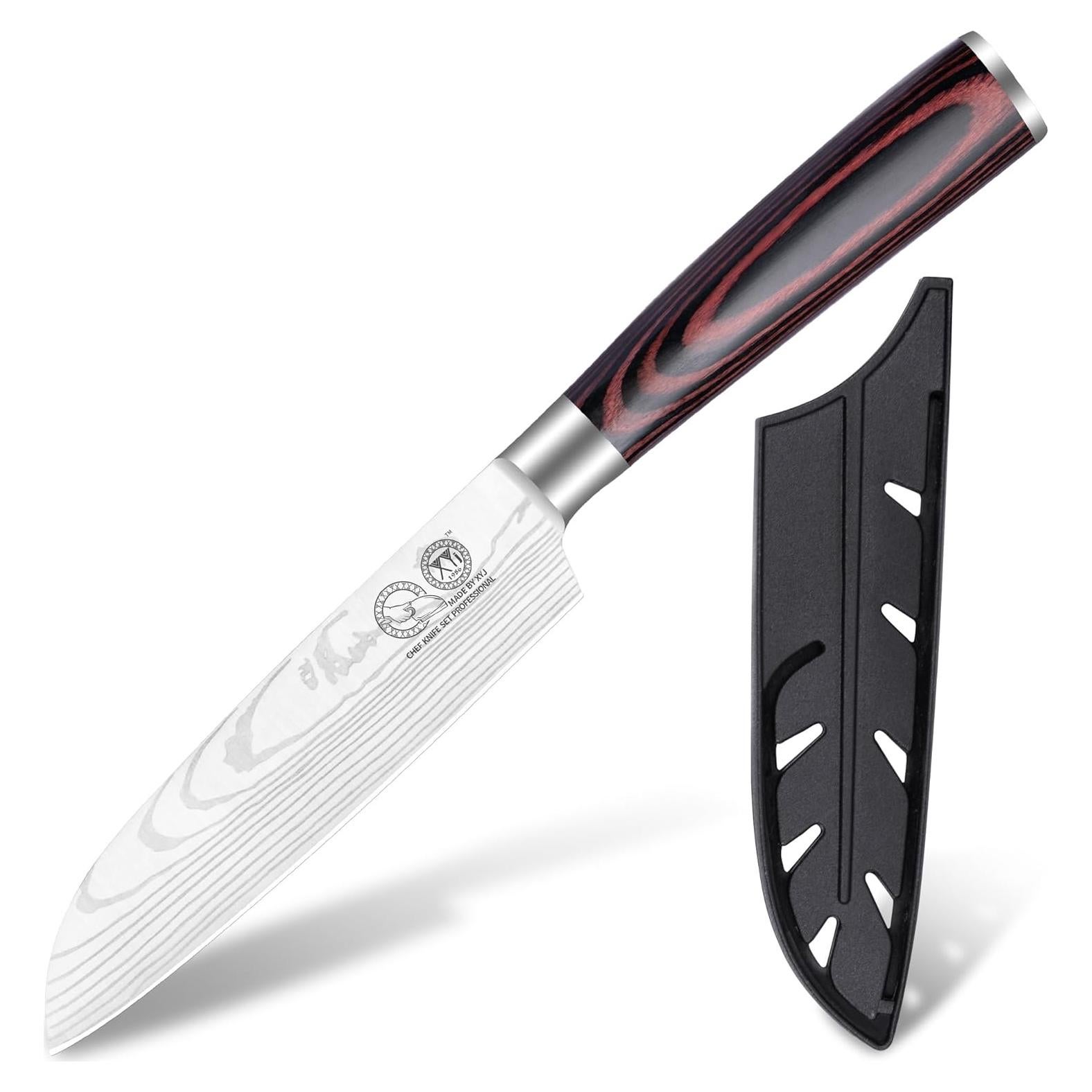 Cuchillo Santoku XYJ 12.7 cm Acero Inoxidable Mango Pakka