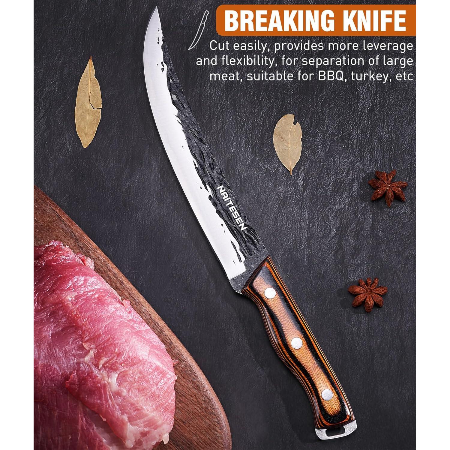 Juego de cuchillos de cocina Naitesen 4 piezas forjados a mano