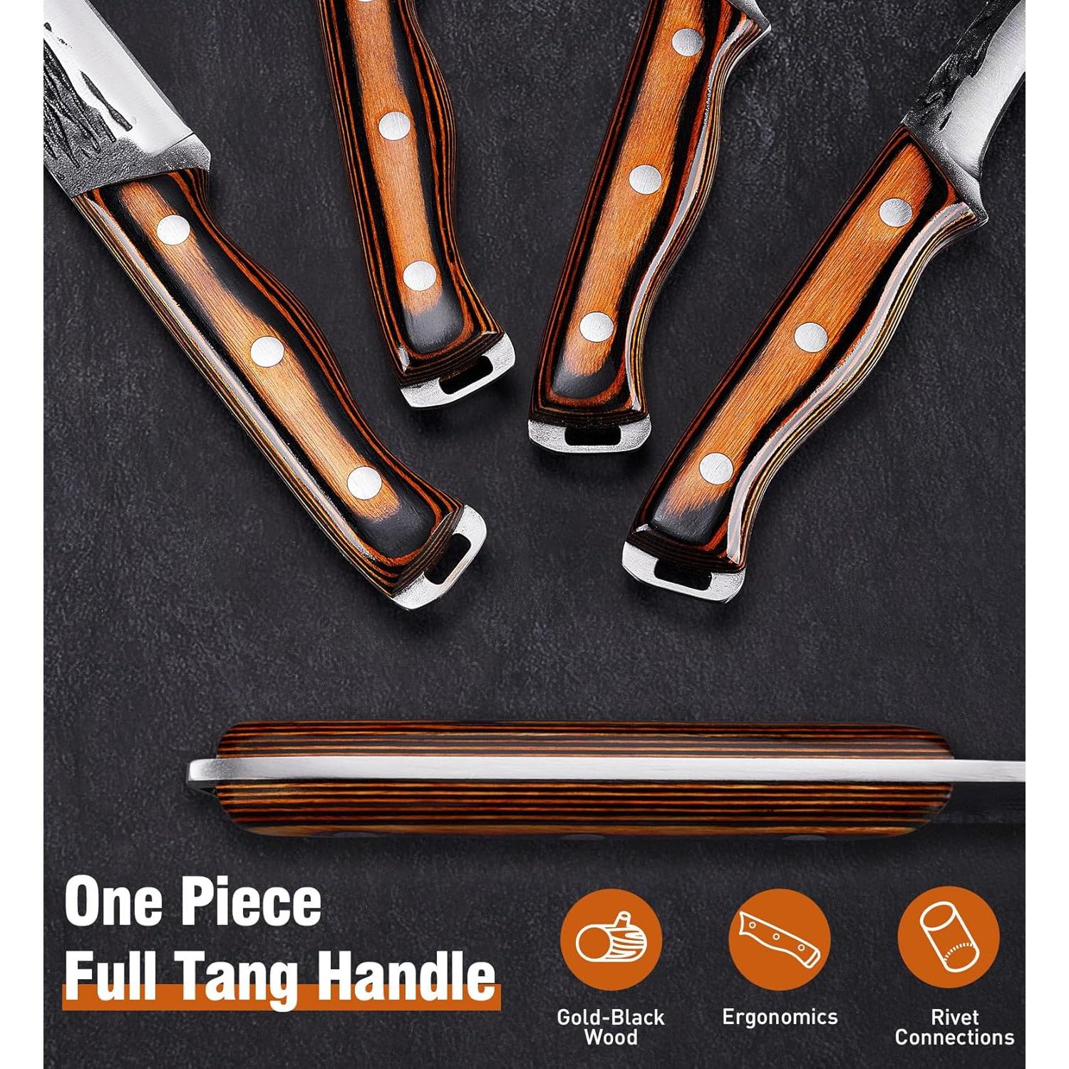 Juego de cuchillos de cocina Naitesen 4 piezas forjados a mano