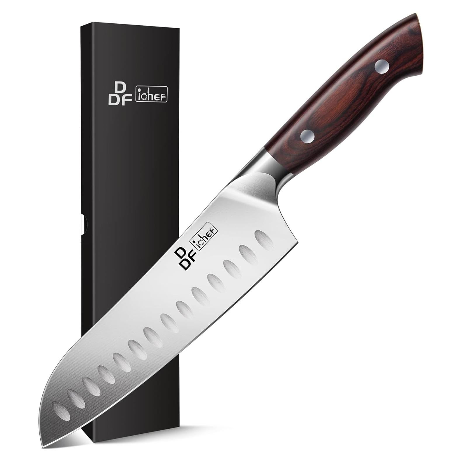 Cuchillo Santoku DDF iohEF 7" Acero Inoxidable Japonés Ergonómico