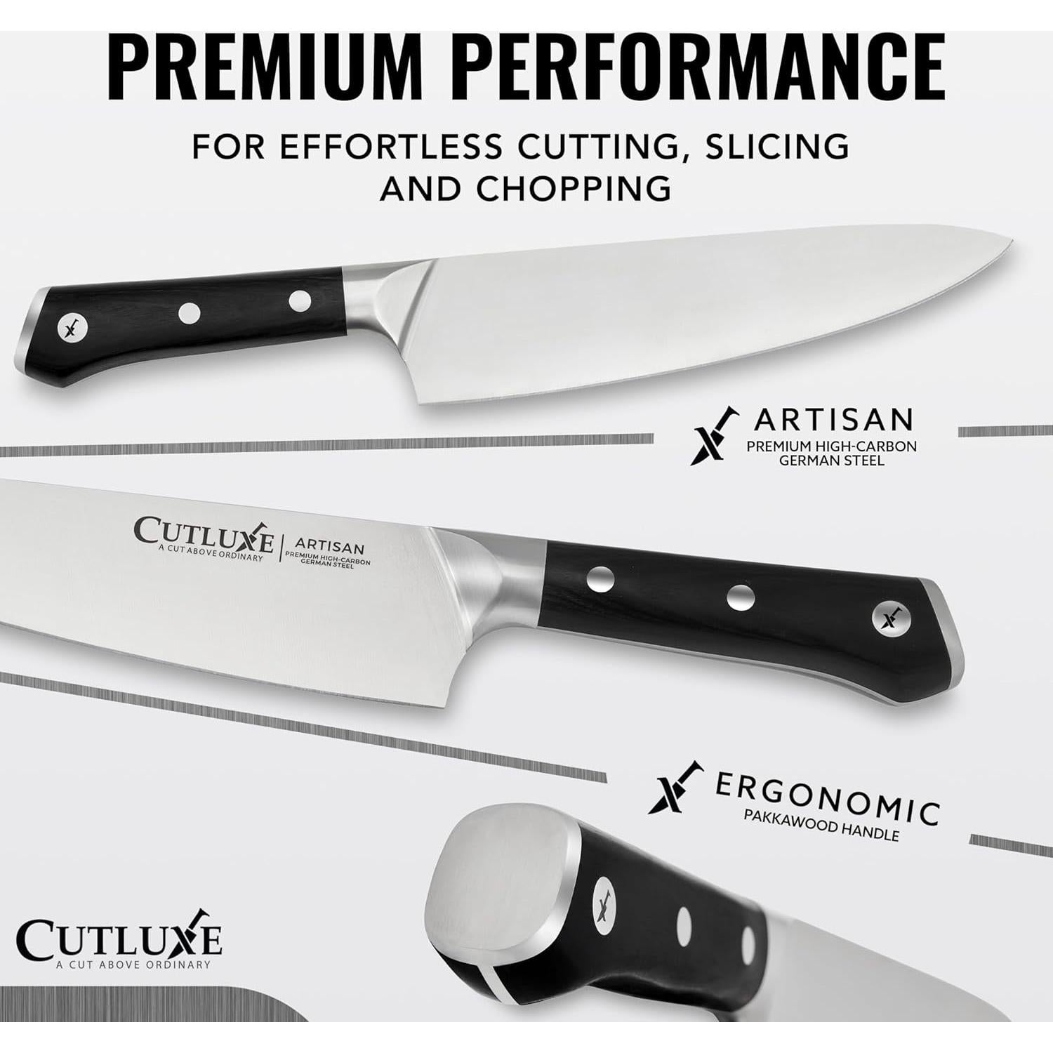 Set de 5 Cuchillos de Cocina Cutluxe - Acero Alemán, Ergonomía