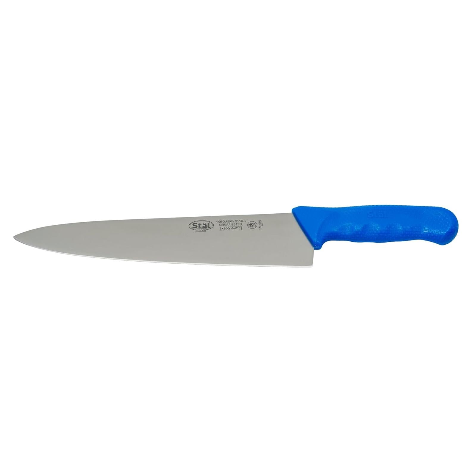 Cuchillo de Chef Winco KWP-100U 25.4 cm Acero Alemán Azul