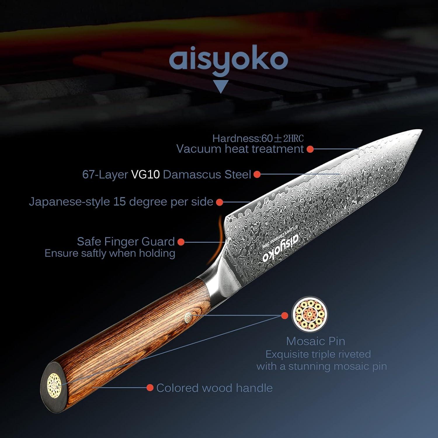 Cuchillo de Chef Aisyoko 20 cm Damasco VG-10 Acero Inoxidable