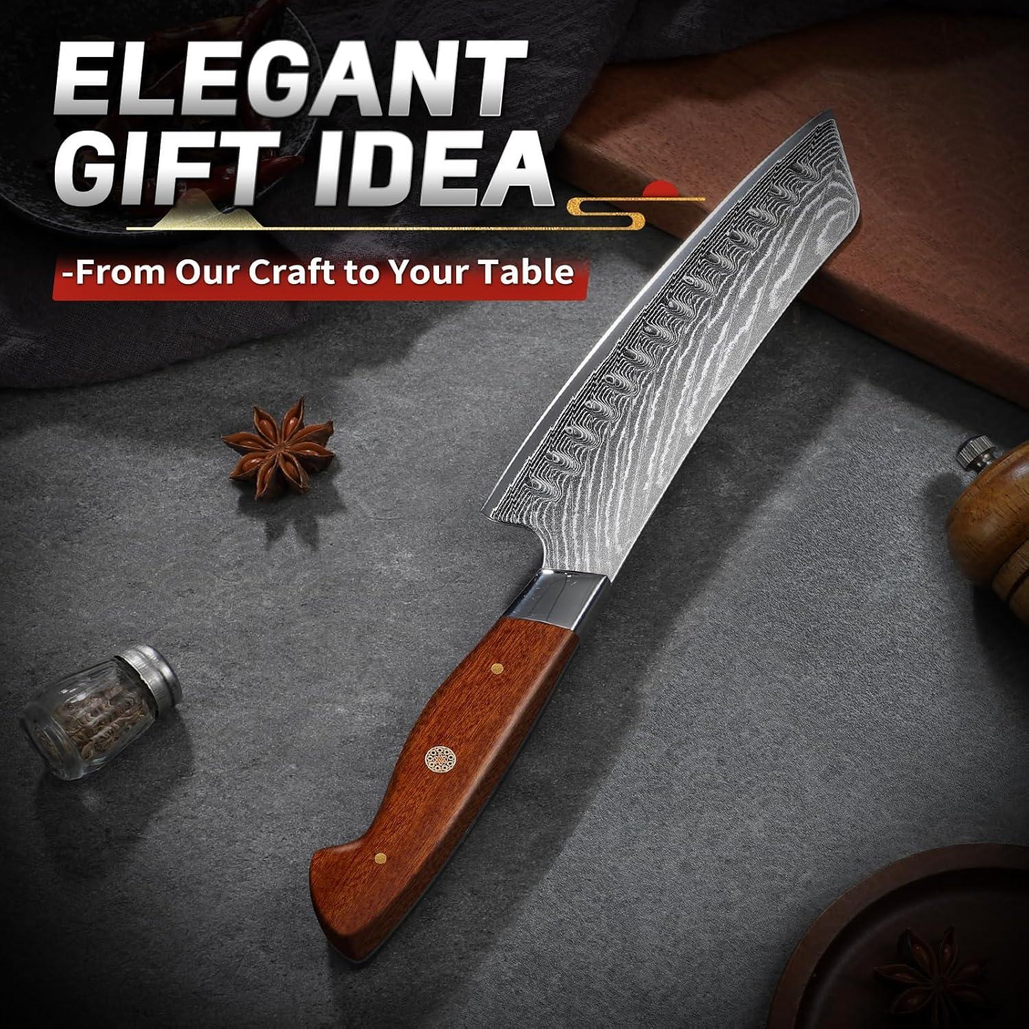 Cuchillo de Chef Japonés TIJERAS 17.78 cm Acero Damasco