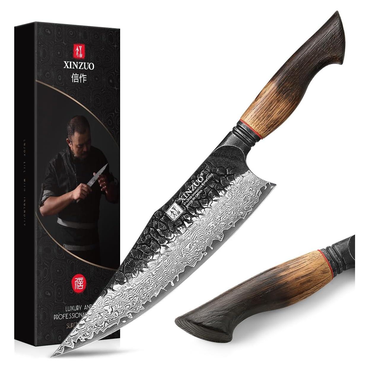 Cuchillo de Chef XINZUO 21.8 cm Acero Damasco 67 Capas
