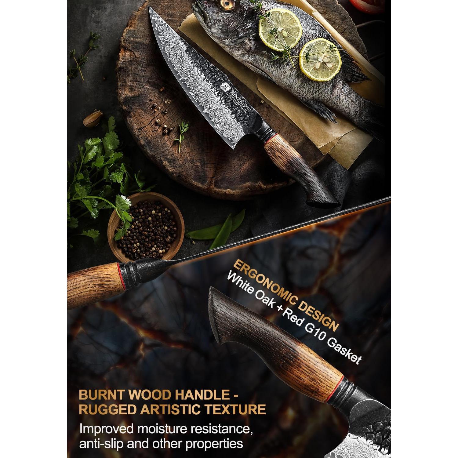 Cuchillo de Chef XINZUO 21.8 cm Acero Damasco 67 Capas