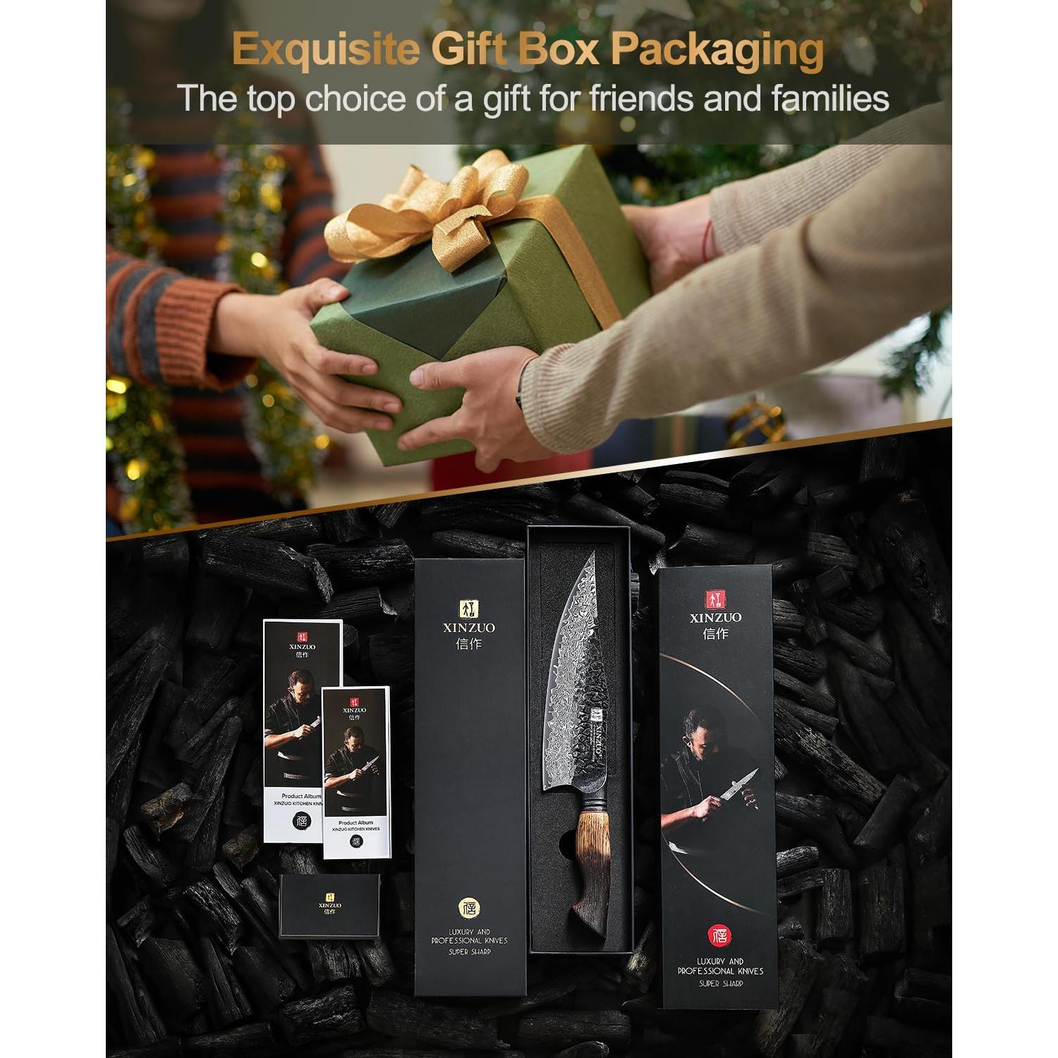 Cuchillo de Chef XINZUO 21.8 cm Acero Damasco 67 Capas