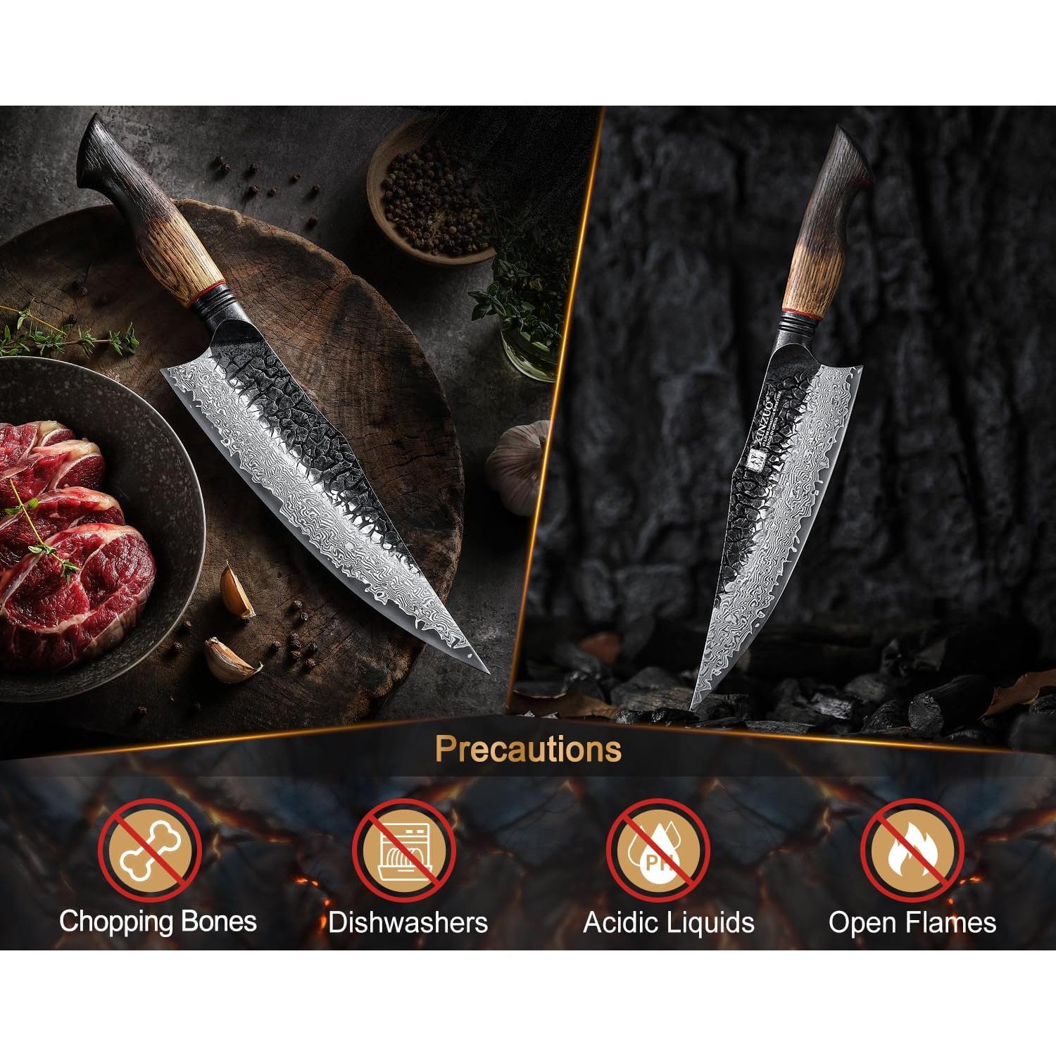 Cuchillo de Chef XINZUO 21.8 cm Acero Damasco 67 Capas