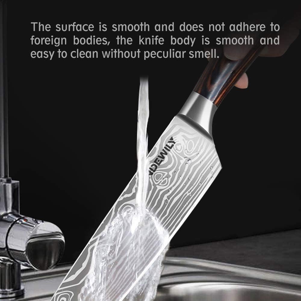 Juego de Cuchillos de Cocina Profesional SANDEWILY 3PCS Acero Inoxidable