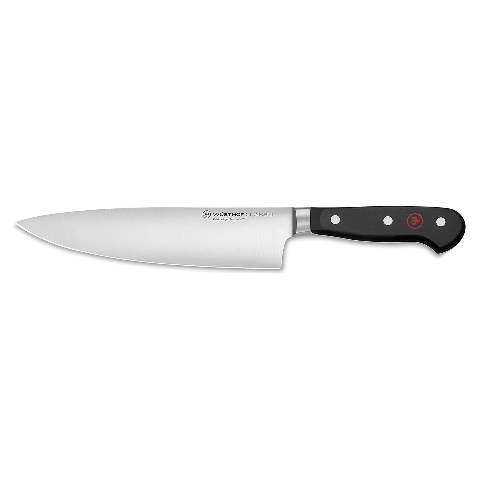 Cuchillo de Chef Wüsthof Clásico 20.32 cm Demi-Bolster Negro