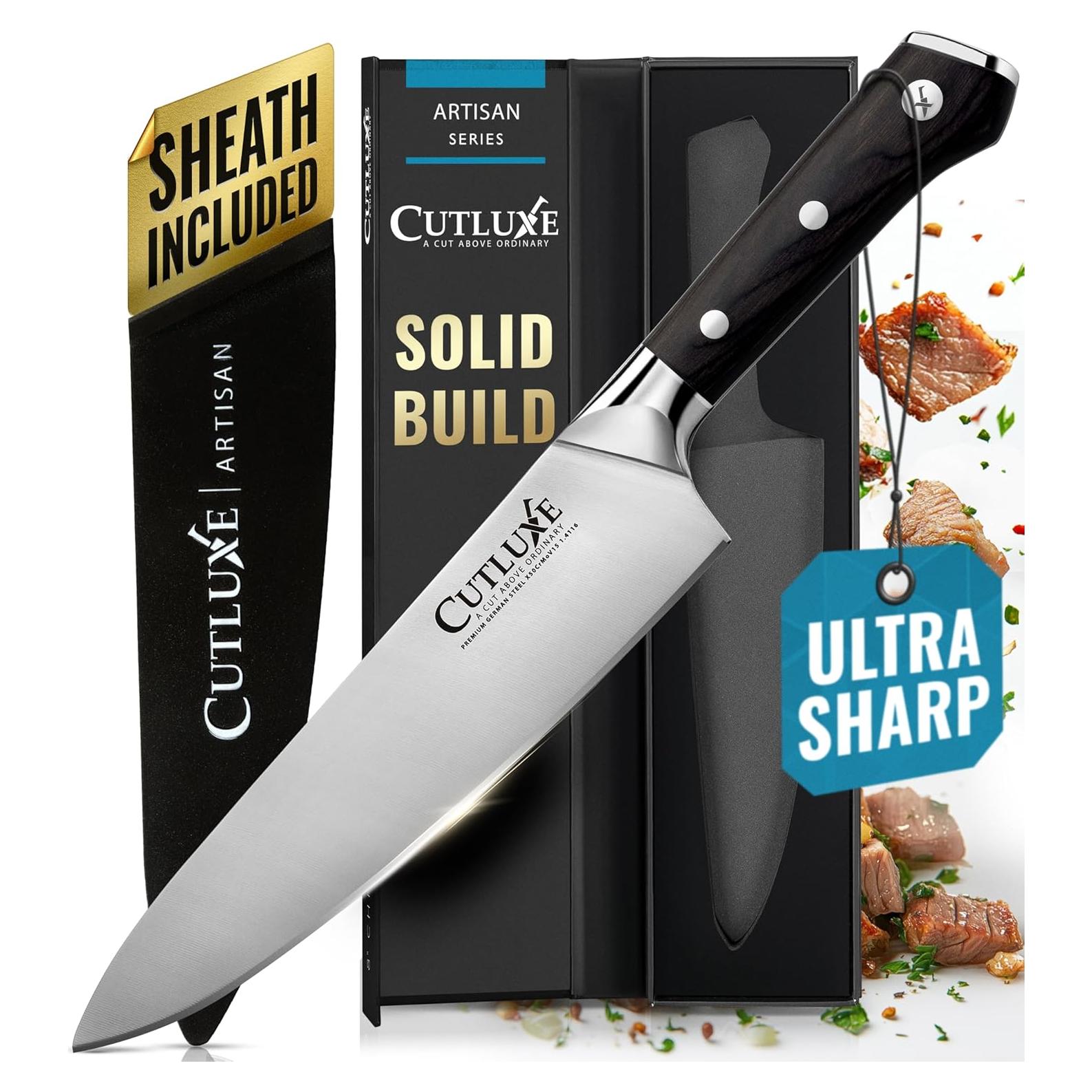 Cuchillo de Chef Cutluxe 20.32 cm Acero Alemán Full Tang