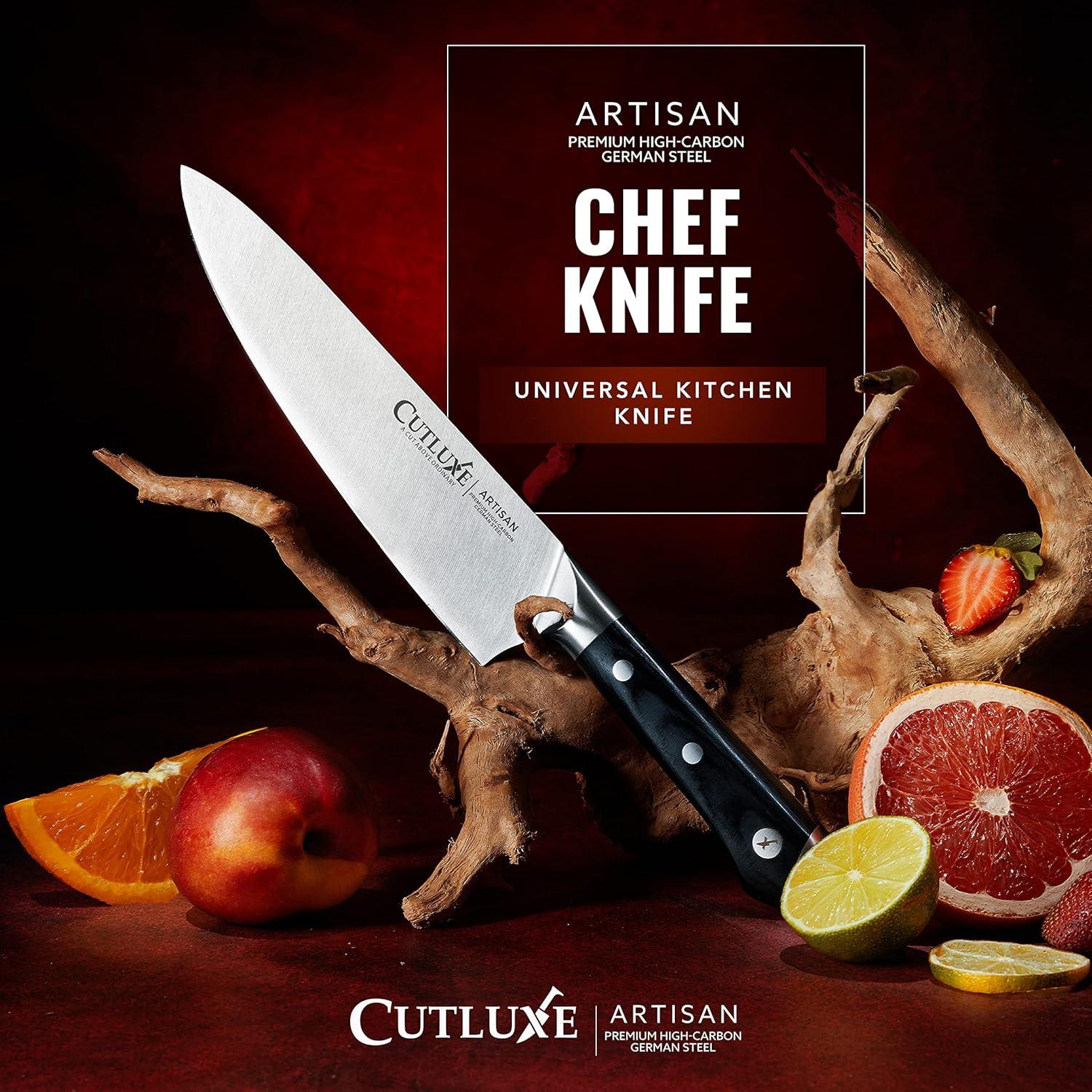 Cuchillo de Chef Cutluxe 20.32 cm Acero Alemán Full Tang