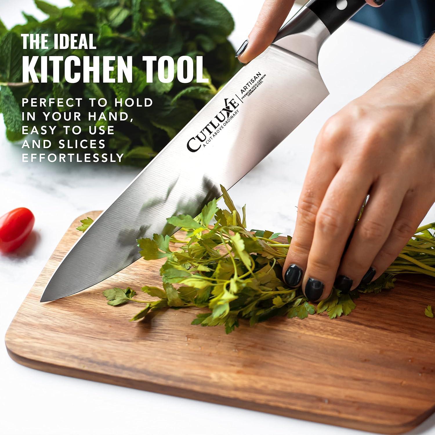 Cuchillo de Chef Cutluxe 20.32 cm Acero Alemán Full Tang