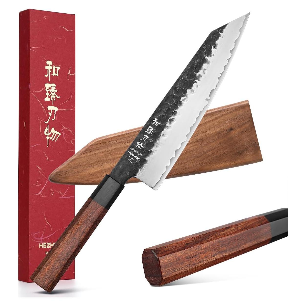 Cuchillo de Chef HEZHEN Kiritsuke 21.6 cm Acero Alto Carbono
