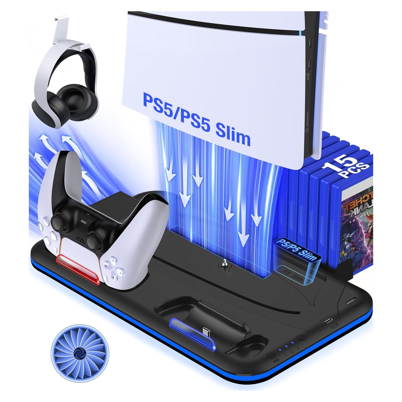 Soporte de Enfriamiento y Carga para PS5 Slim EUROA