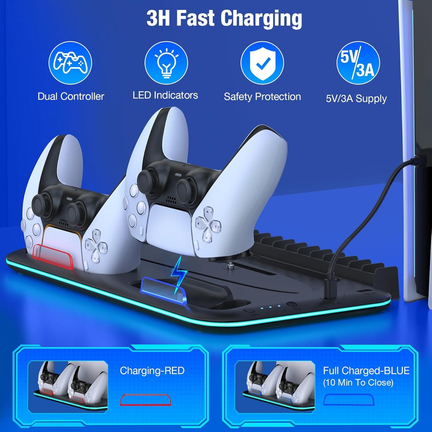 Soporte de Enfriamiento y Carga para PS5 Slim EUROA