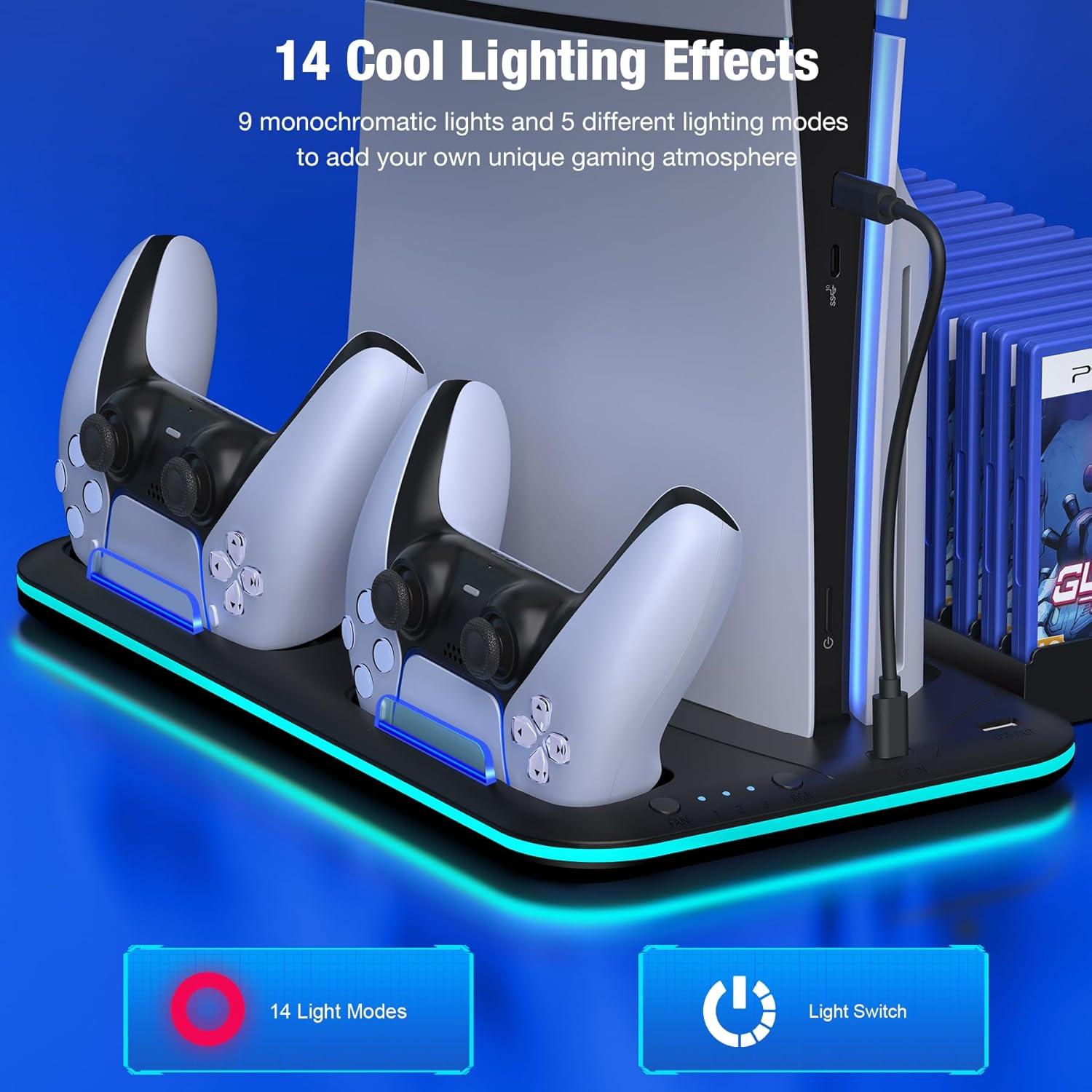 Soporte de Enfriamiento y Carga para PS5 Slim EUROA