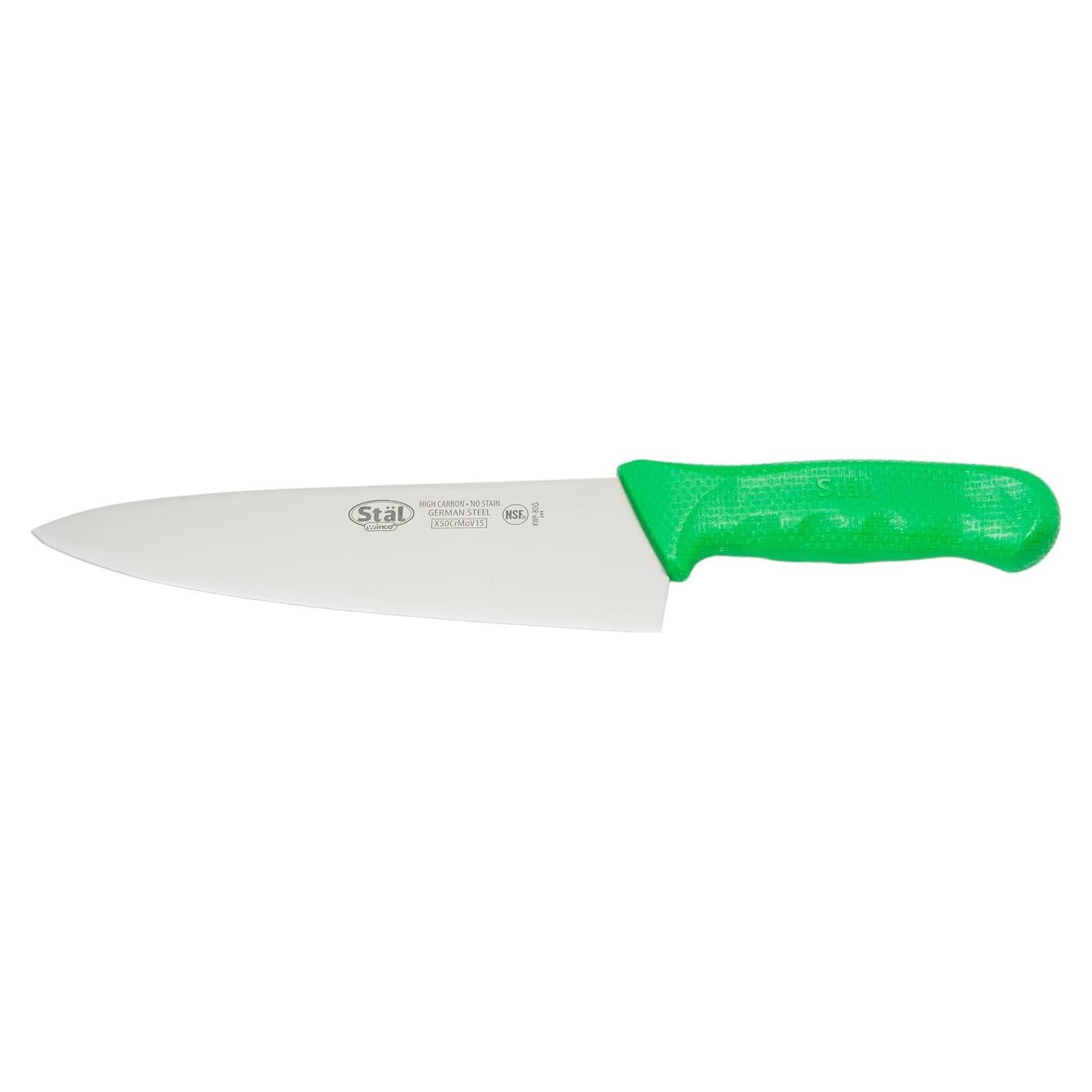 Cuchillo de Chef Winco KWP-80G 20.32 cm Acero Alemán Verde